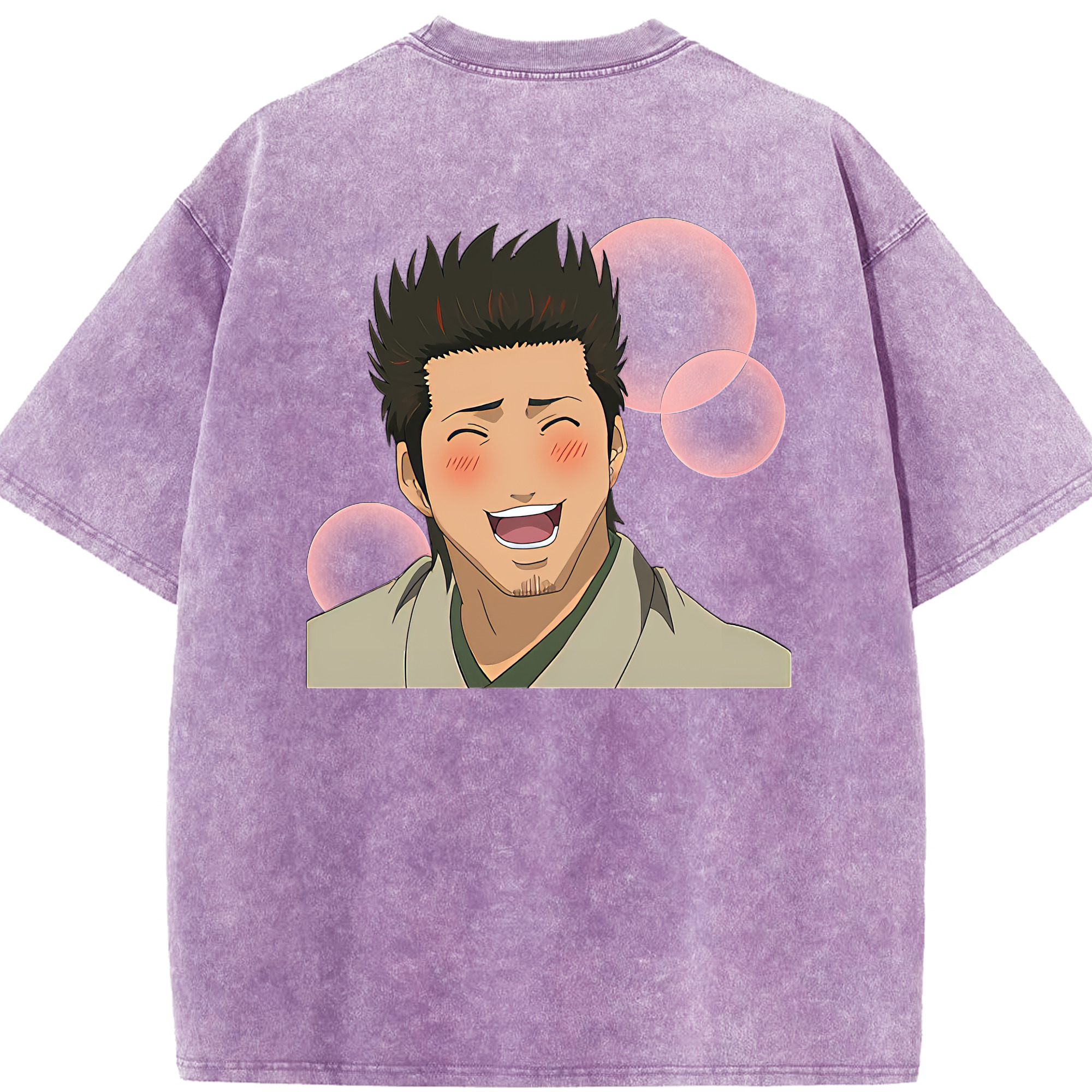 （画像用） ぎんたま 坂田銀時（さかたぎんとき） 神楽 志村新八（しむら しんぱち） GINTAMA Sakata Gintoki Kagura Shimura Shinpachi 綿100% ヴィンテージ風 半袖Tシャツ（背面プリント）