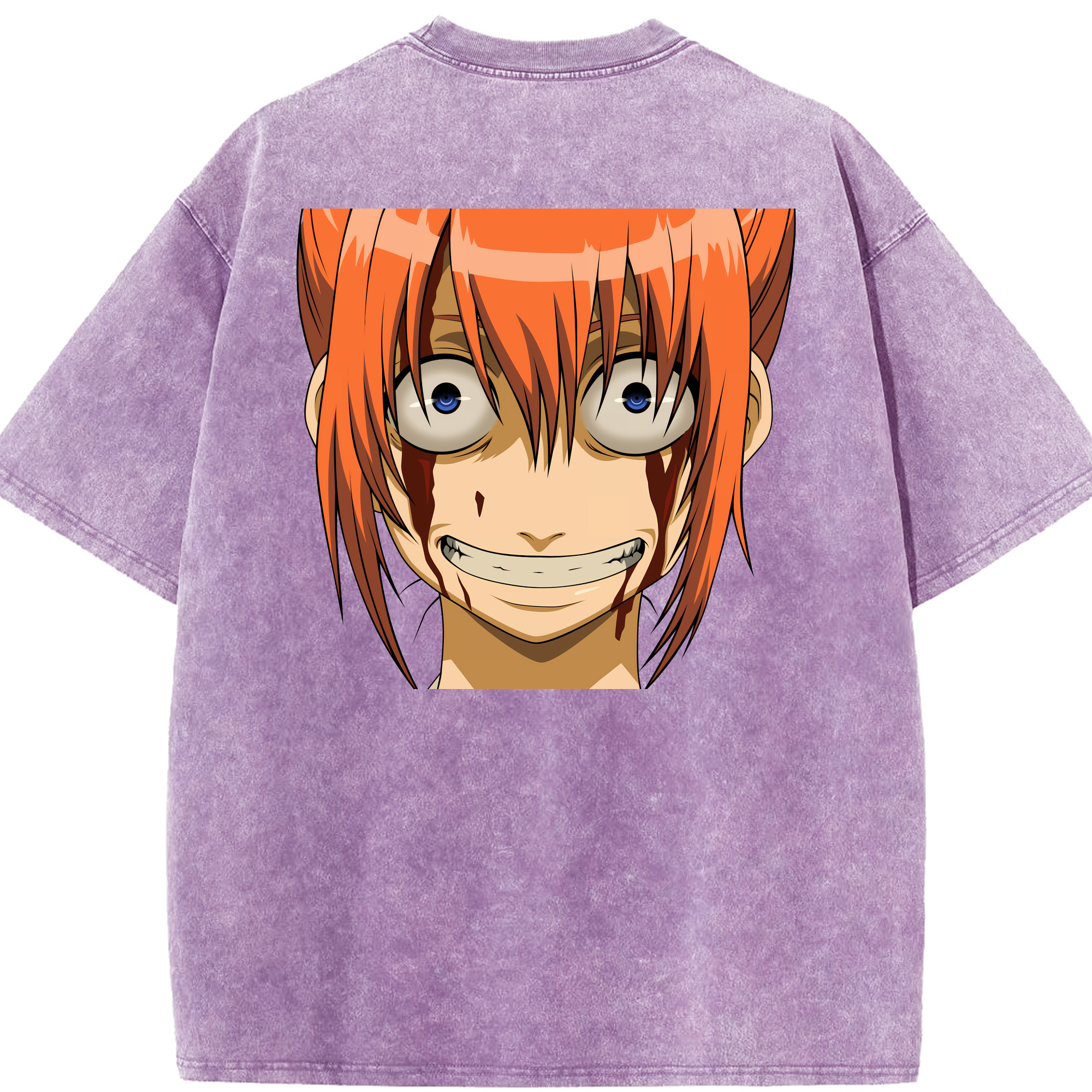 （画像用） ぎんたま 坂田銀時（さかたぎんとき） 神楽 志村新八（しむら しんぱち） GINTAMA Sakata Gintoki Kagura Shimura Shinpachi 綿100% ヴィンテージ風 半袖Tシャツ（背面プリント）