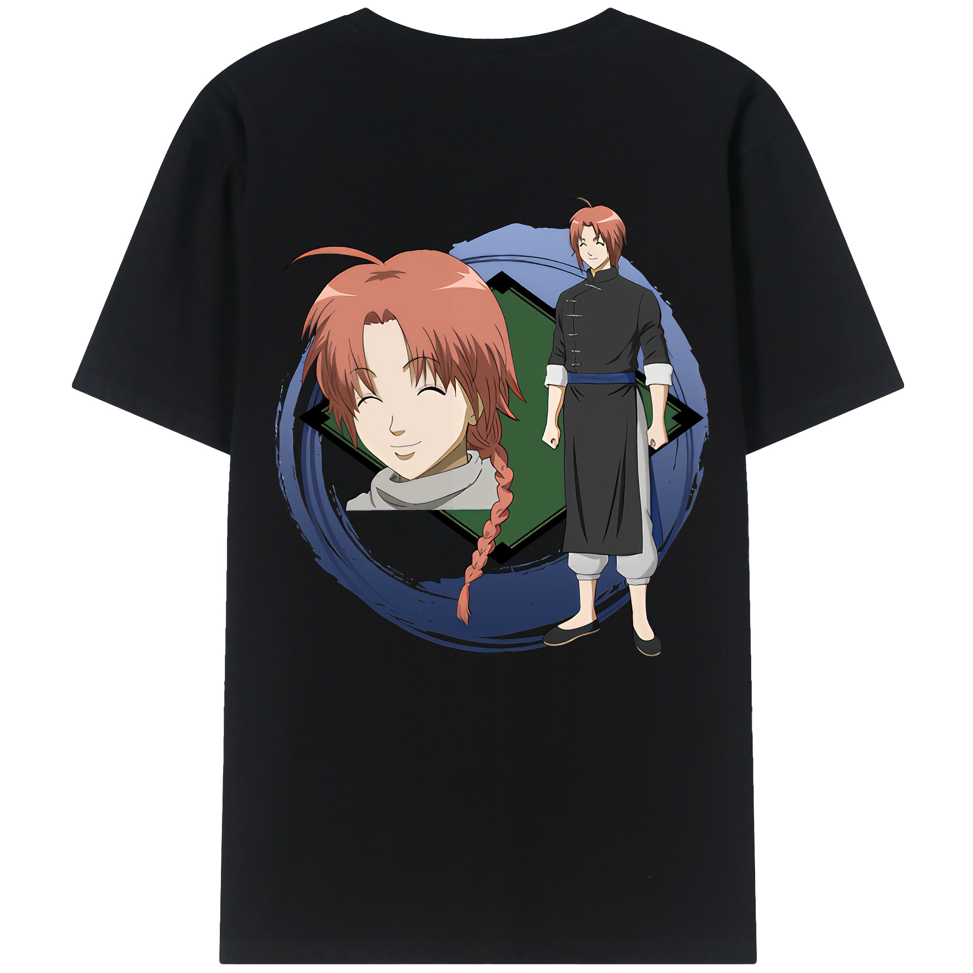 （画像用） ぎんたま 坂田銀時（さかたぎんとき） 神楽 志村新八（しむら しんぱち） GINTAMA Sakata Gintoki Kagura Shimura Shinpachi 綿100％ メンズ半袖Tシャツ（バックプリント） 通気性
