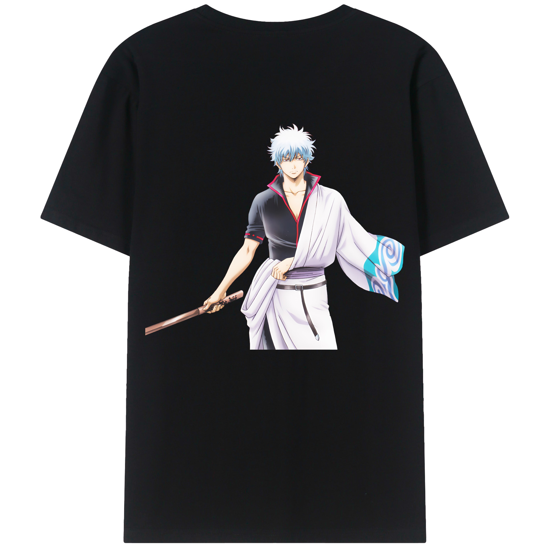 （画像用） ぎんたま 坂田銀時（さかたぎんとき） 神楽 志村新八（しむら しんぱち） GINTAMA Sakata Gintoki Kagura Shimura Shinpachi 綿100％ メンズ半袖Tシャツ（バックプリント） 通気性