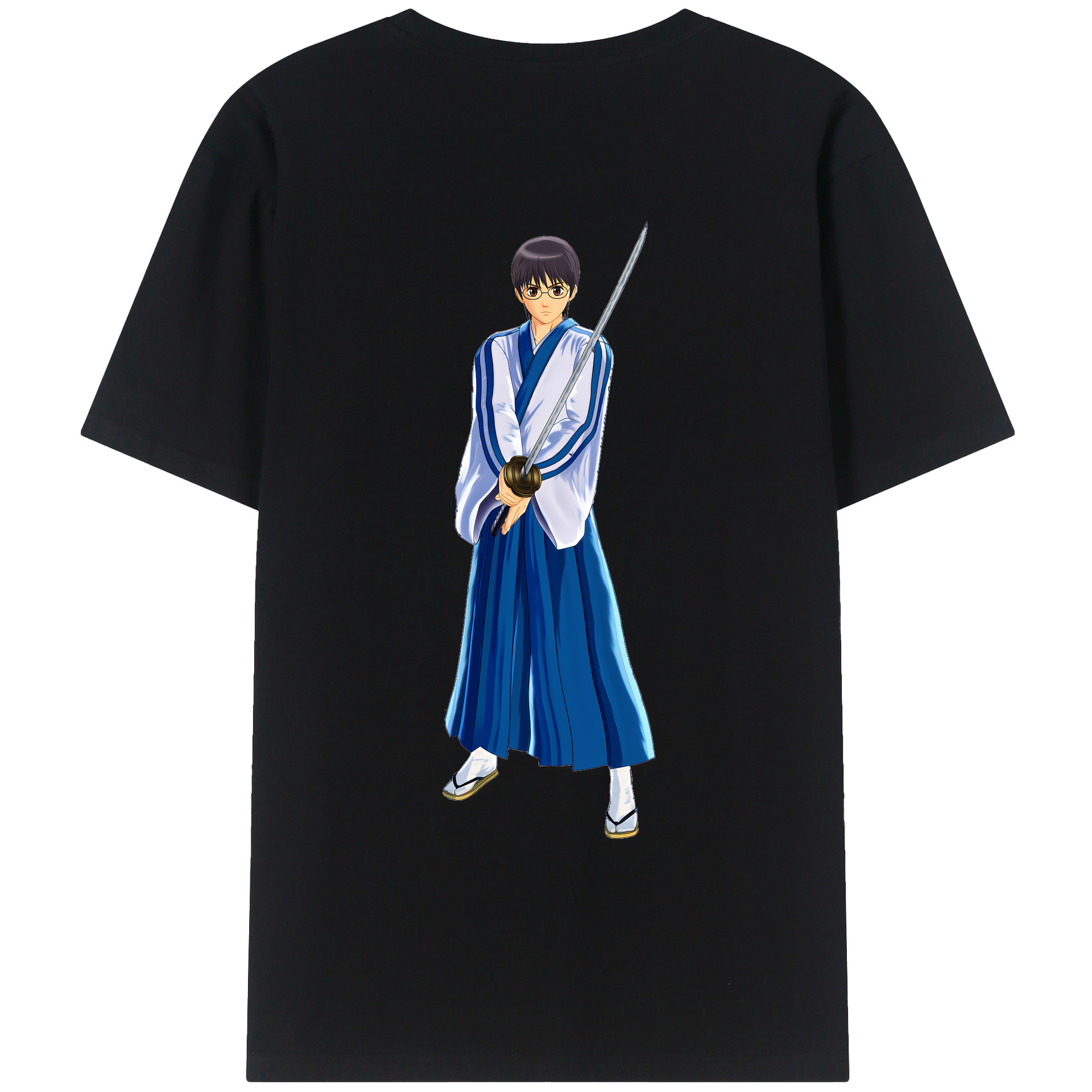 （画像用） ぎんたま 坂田銀時（さかたぎんとき） 神楽 志村新八（しむら しんぱち） GINTAMA Sakata Gintoki Kagura Shimura Shinpachi 綿100％ メンズ半袖Tシャツ（バックプリント） 通気性