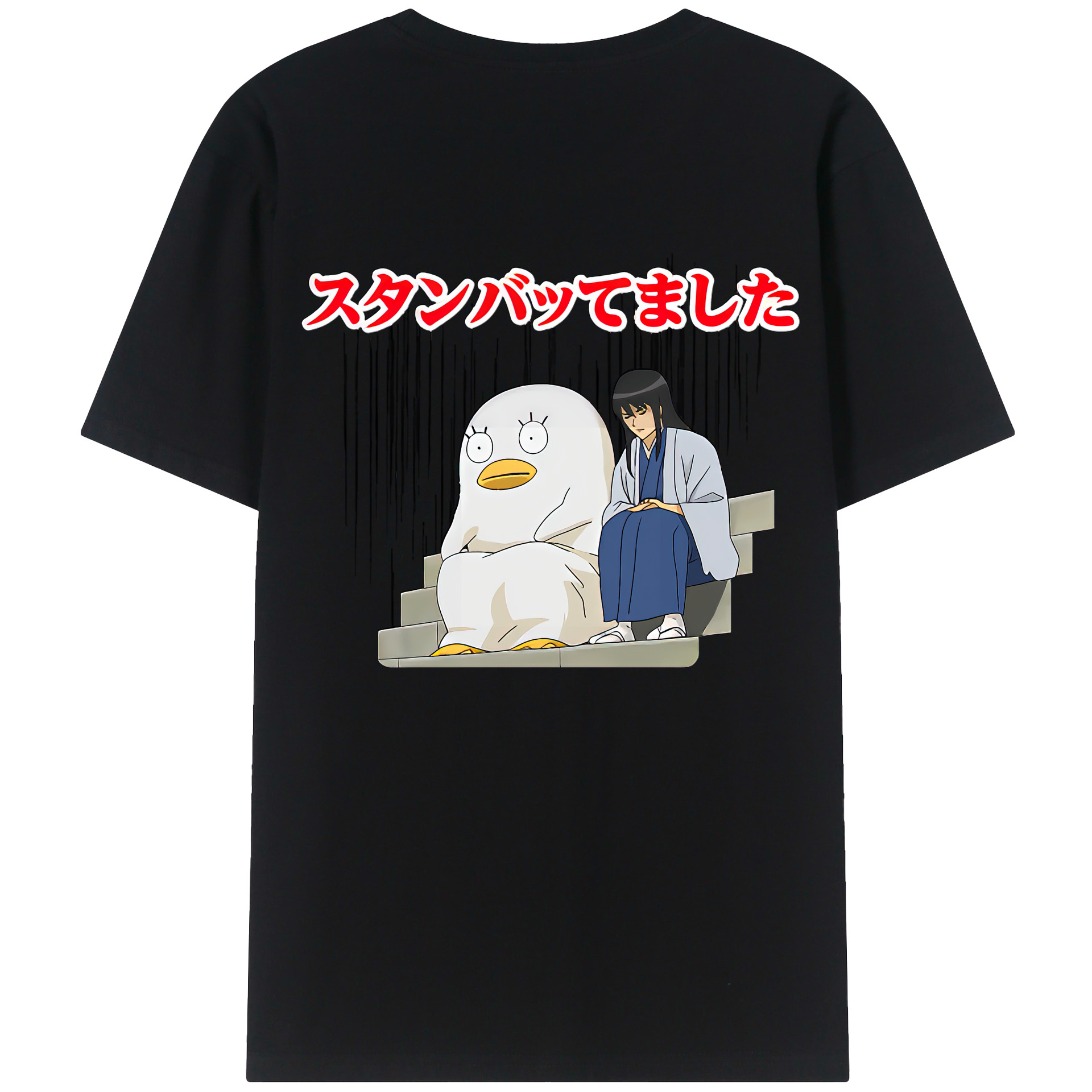 （画像用） ぎんたま 坂田銀時（さかたぎんとき） 神楽 志村新八（しむら しんぱち） GINTAMA Sakata Gintoki Kagura Shimura Shinpachi 綿100％ メンズ半袖Tシャツ（バックプリント） 通気性