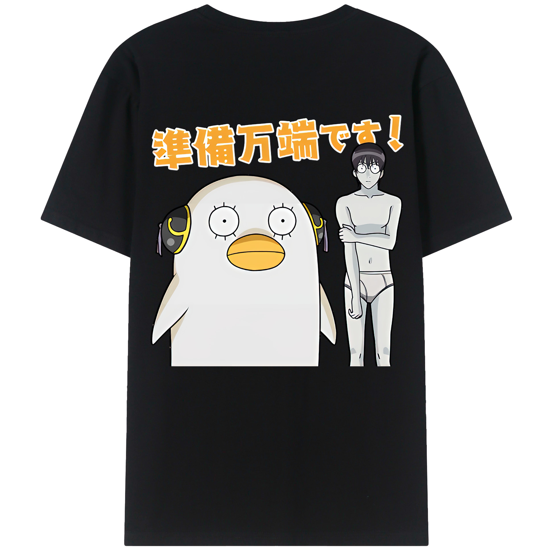 （画像用） ぎんたま 坂田銀時（さかたぎんとき） 神楽 志村新八（しむら しんぱち） GINTAMA Sakata Gintoki Kagura Shimura Shinpachi 綿100％ メンズ半袖Tシャツ（バックプリント） 通気性