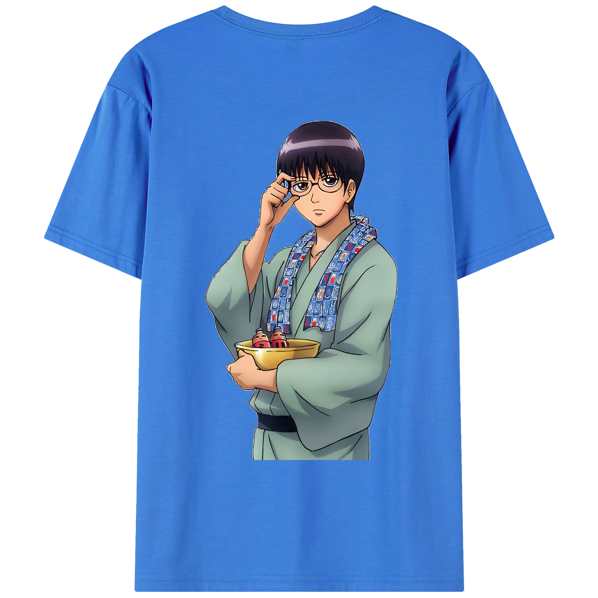 （画像用） ぎんたま 坂田銀時（さかたぎんとき） 神楽 志村新八（しむら しんぱち） GINTAMA Sakata Gintoki Kagura Shimura Shinpachi 綿100％ メンズ半袖Tシャツ（バックプリント） 通気性
