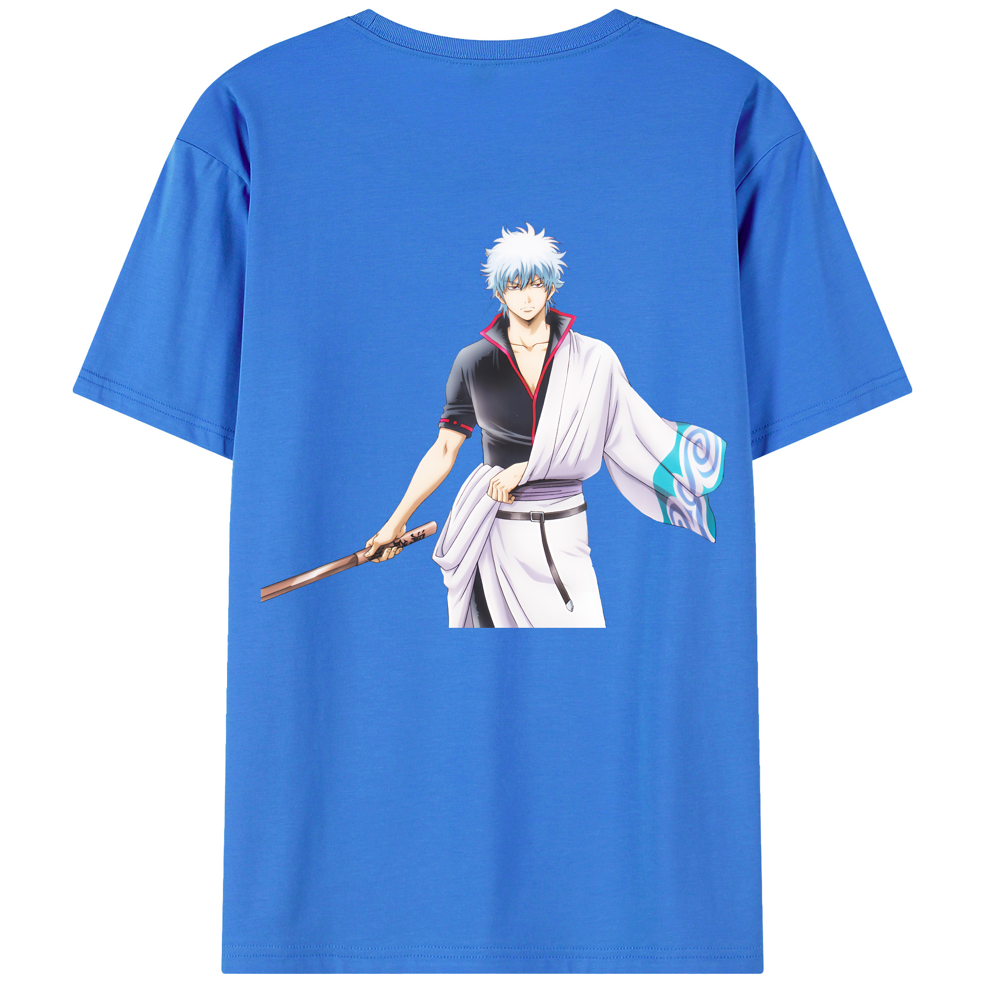 （画像用） ぎんたま 坂田銀時（さかたぎんとき） 神楽 志村新八（しむら しんぱち） GINTAMA Sakata Gintoki Kagura Shimura Shinpachi 綿100％ メンズ半袖Tシャツ（バックプリント） 通気性