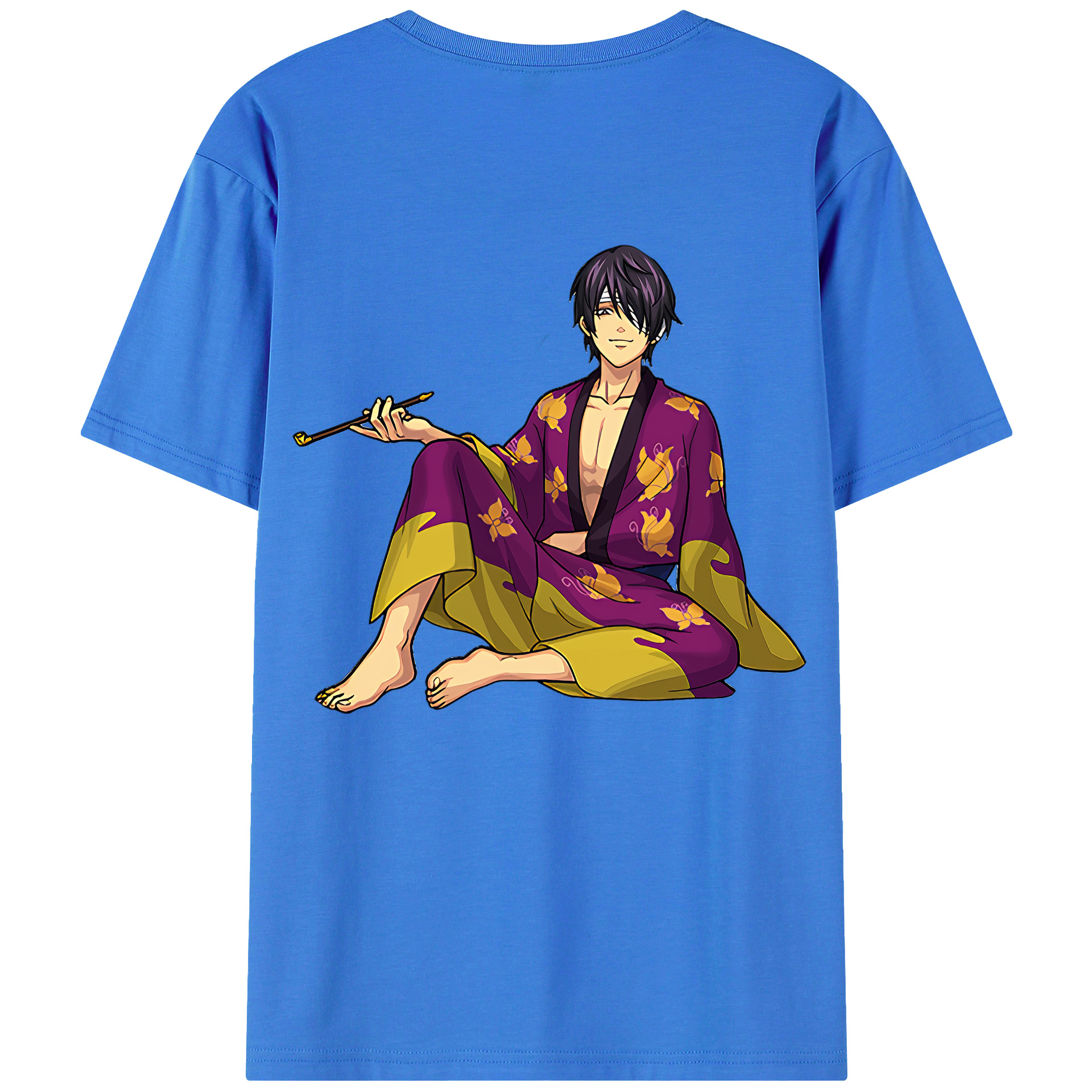 （画像用） ぎんたま 坂田銀時（さかたぎんとき） 神楽 志村新八（しむら しんぱち） GINTAMA Sakata Gintoki Kagura Shimura Shinpachi 綿100％ メンズ半袖Tシャツ（バックプリント） 通気性