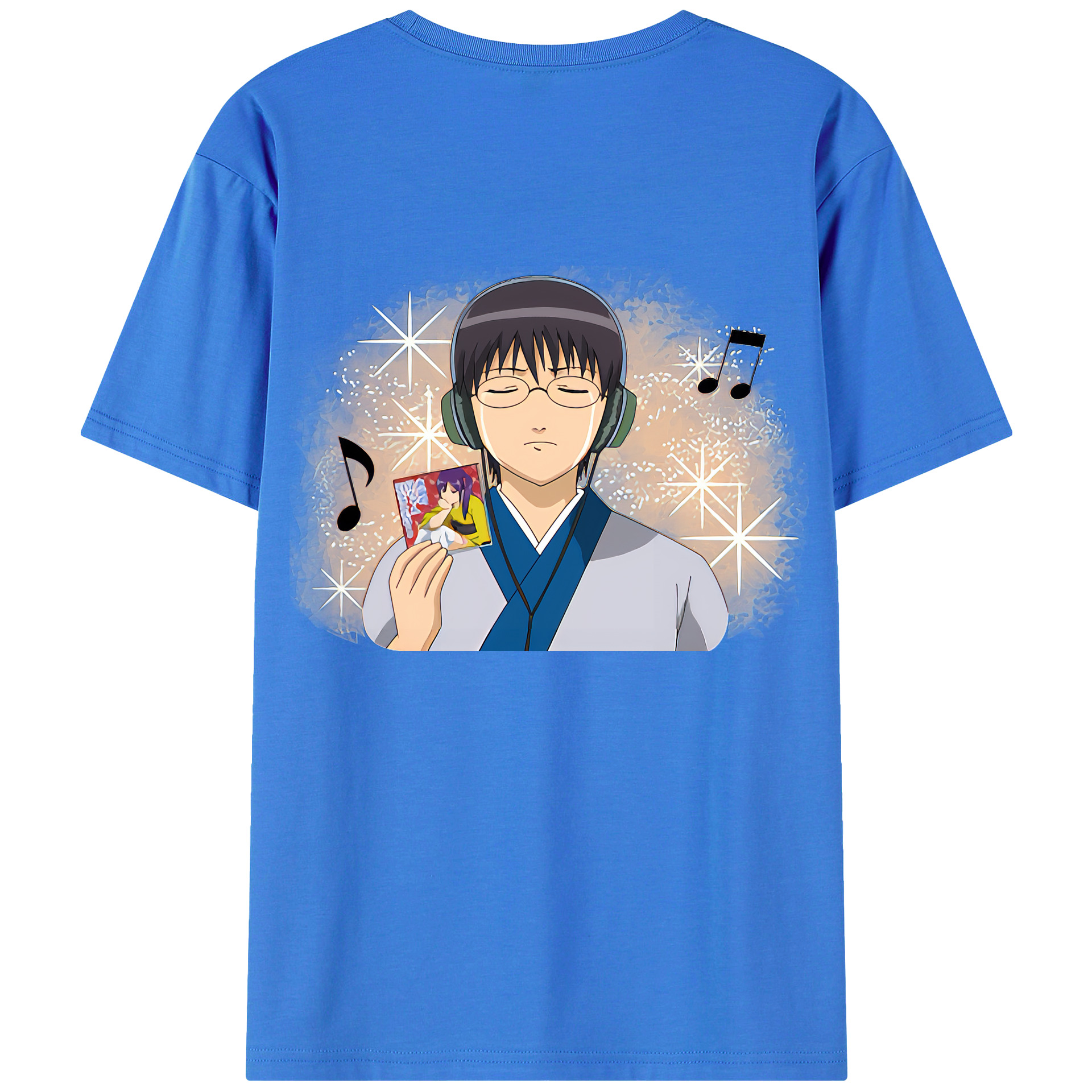 （画像用） ぎんたま 坂田銀時（さかたぎんとき） 神楽 志村新八（しむら しんぱち） GINTAMA Sakata Gintoki Kagura Shimura Shinpachi 綿100％ メンズ半袖Tシャツ（バックプリント） 通気性