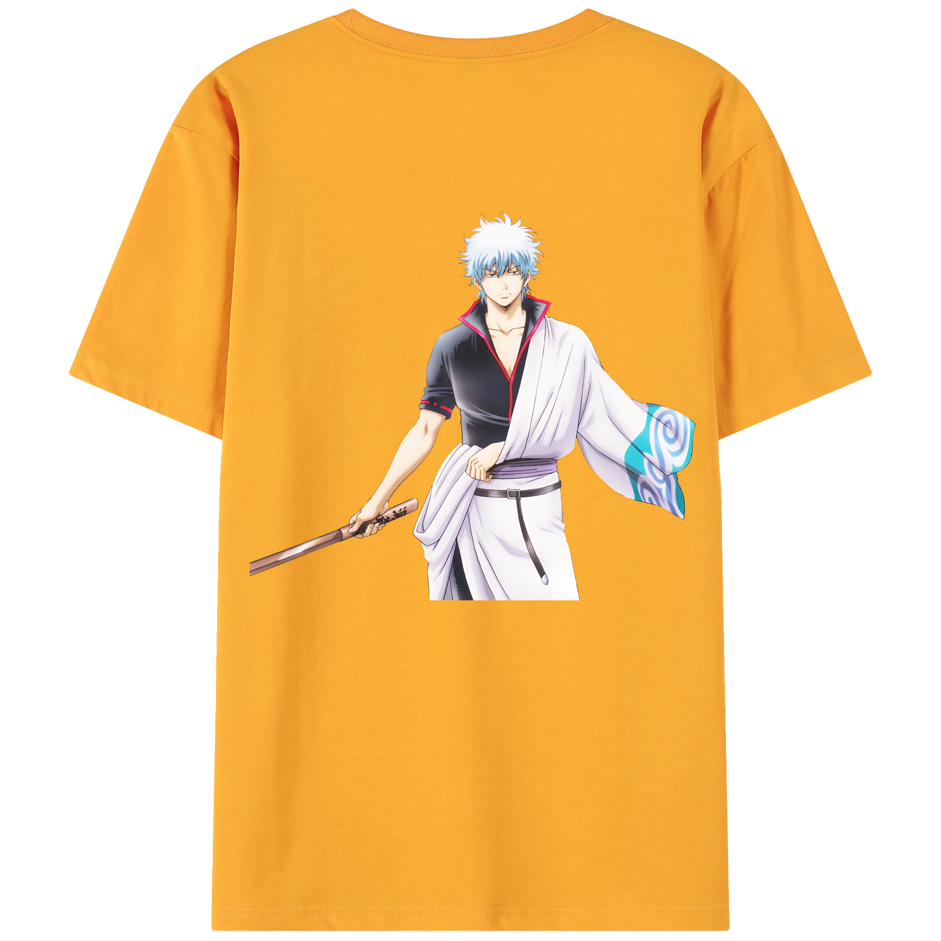 （画像用） ぎんたま 坂田銀時（さかたぎんとき） 神楽 志村新八（しむら しんぱち） GINTAMA Sakata Gintoki Kagura Shimura Shinpachi 綿100％ メンズ半袖Tシャツ（バックプリント） 通気性
