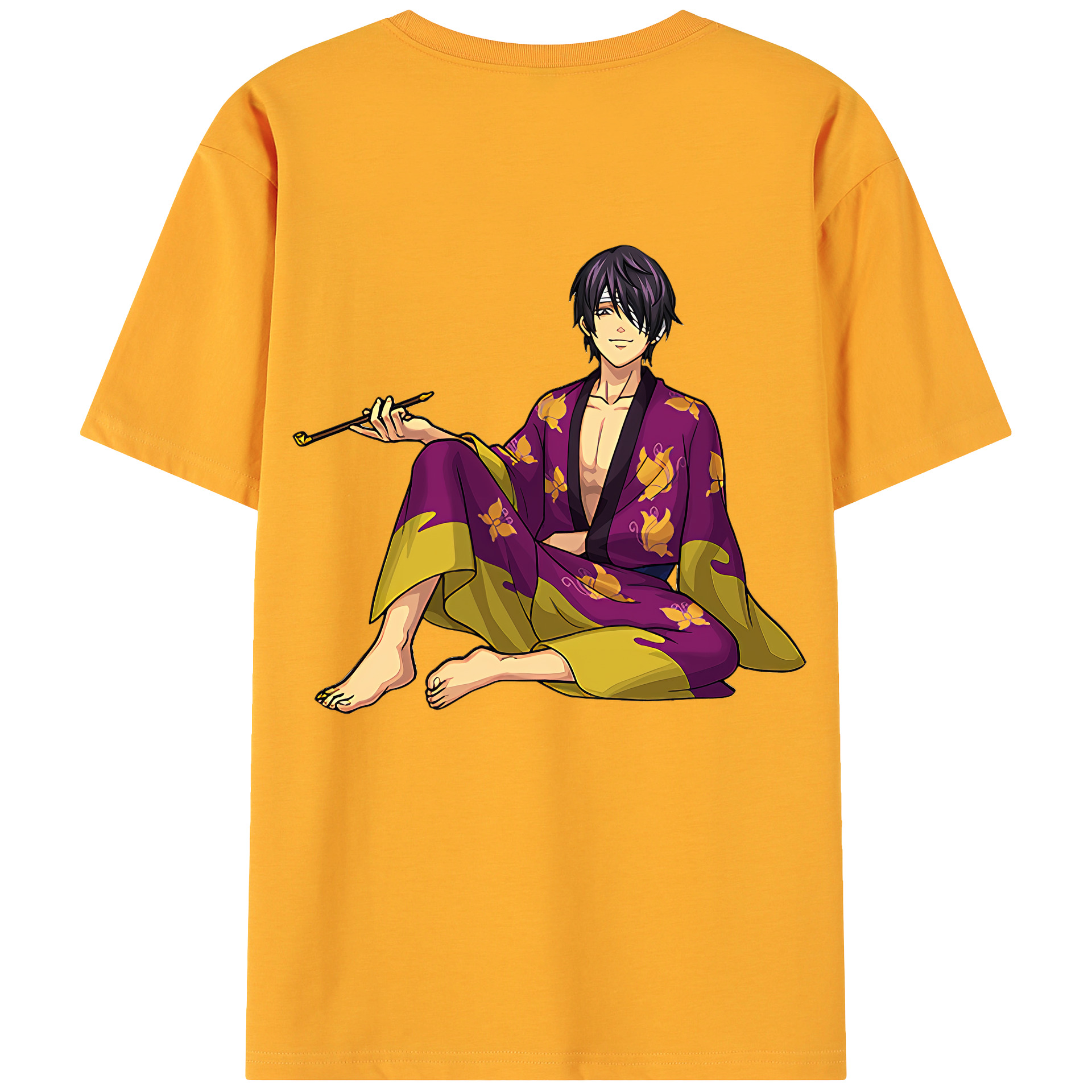 （画像用） ぎんたま 坂田銀時（さかたぎんとき） 神楽 志村新八（しむら しんぱち） GINTAMA Sakata Gintoki Kagura Shimura Shinpachi 綿100％ メンズ半袖Tシャツ（バックプリント） 通気性
