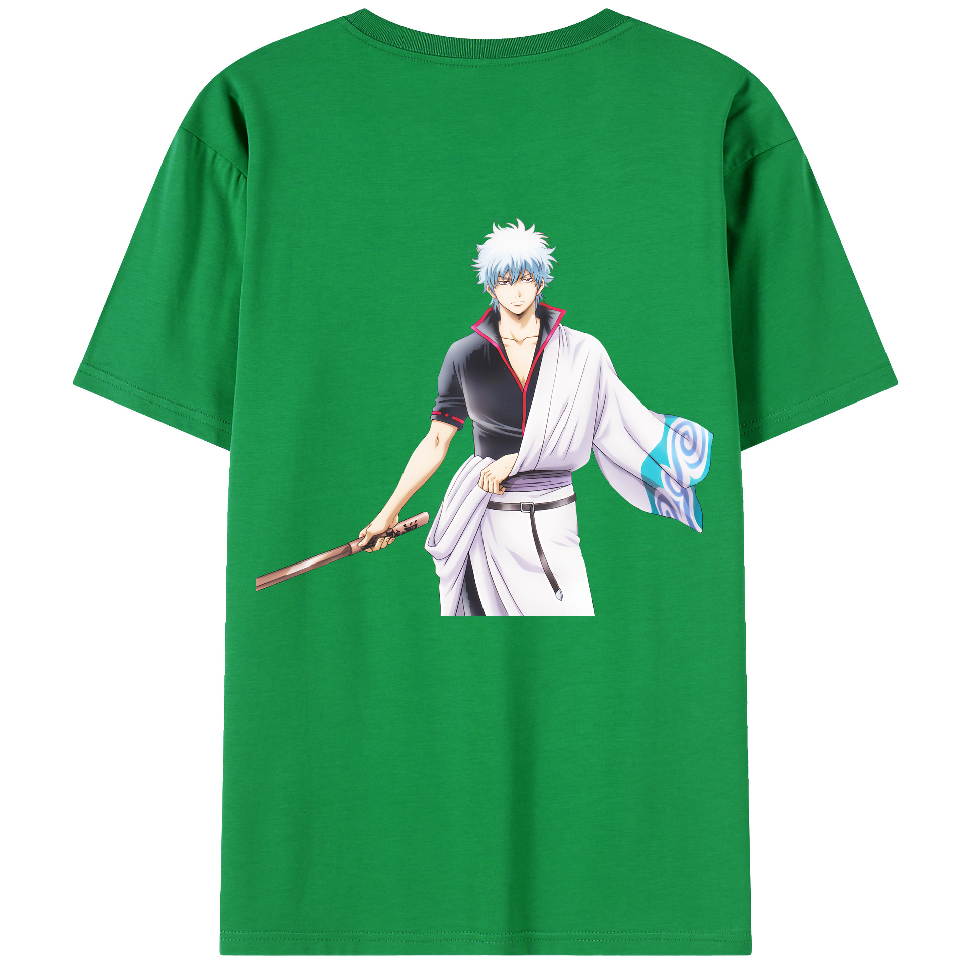 （画像用） ぎんたま 坂田銀時（さかたぎんとき） 神楽 志村新八（しむら しんぱち） GINTAMA Sakata Gintoki Kagura Shimura Shinpachi 綿100％ メンズ半袖Tシャツ（バックプリント） 通気性