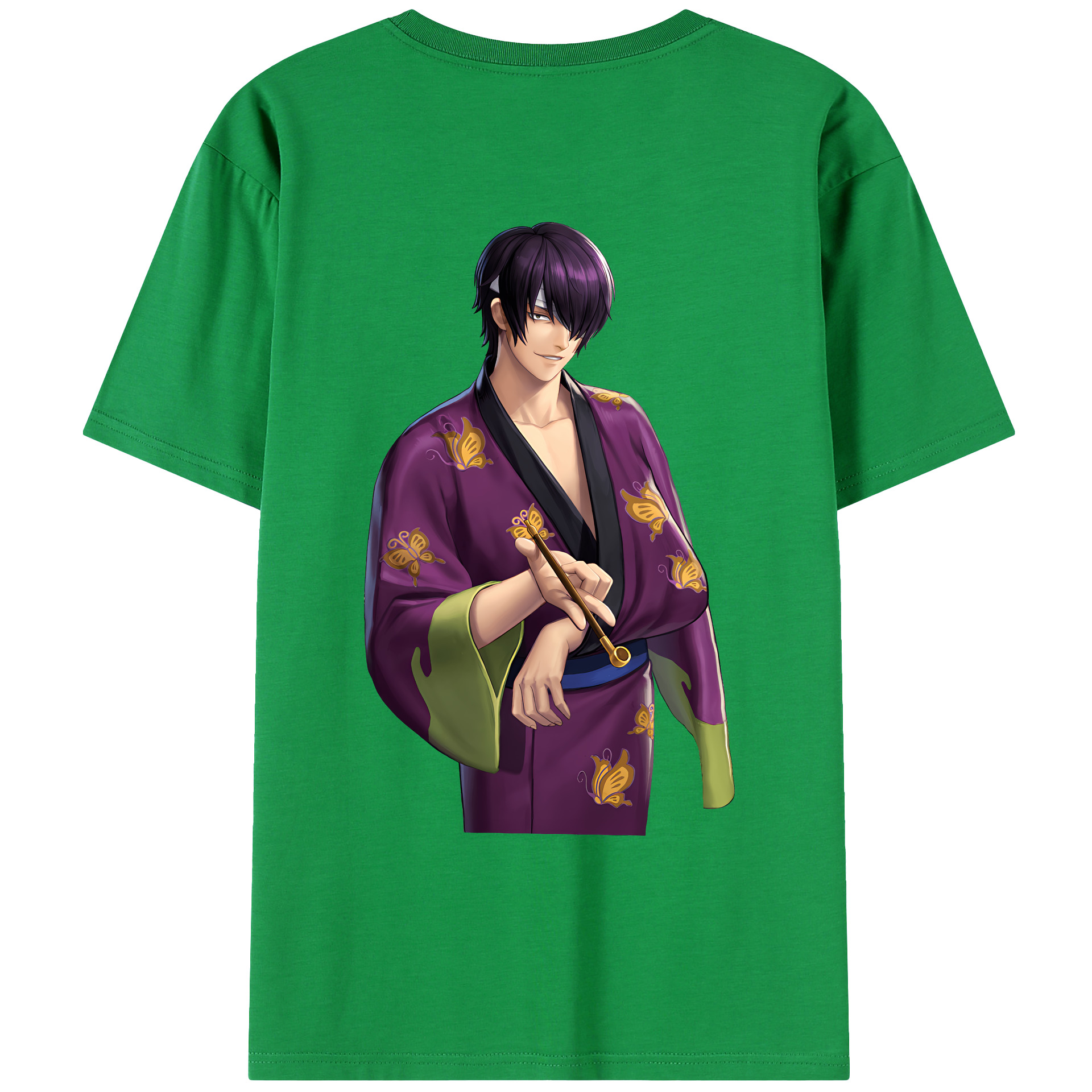 （画像用） ぎんたま 坂田銀時（さかたぎんとき） 神楽 志村新八（しむら しんぱち） GINTAMA Sakata Gintoki Kagura Shimura Shinpachi 綿100％ メンズ半袖Tシャツ（バックプリント） 通気性