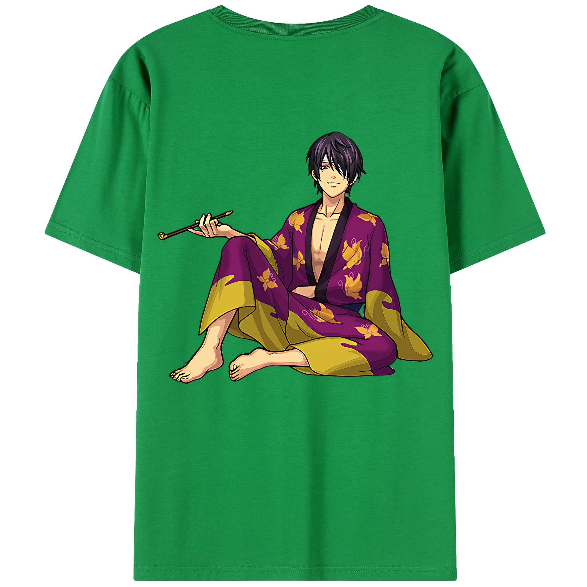 （画像用） ぎんたま 坂田銀時（さかたぎんとき） 神楽 志村新八（しむら しんぱち） GINTAMA Sakata Gintoki Kagura Shimura Shinpachi 綿100％ メンズ半袖Tシャツ（バックプリント） 通気性