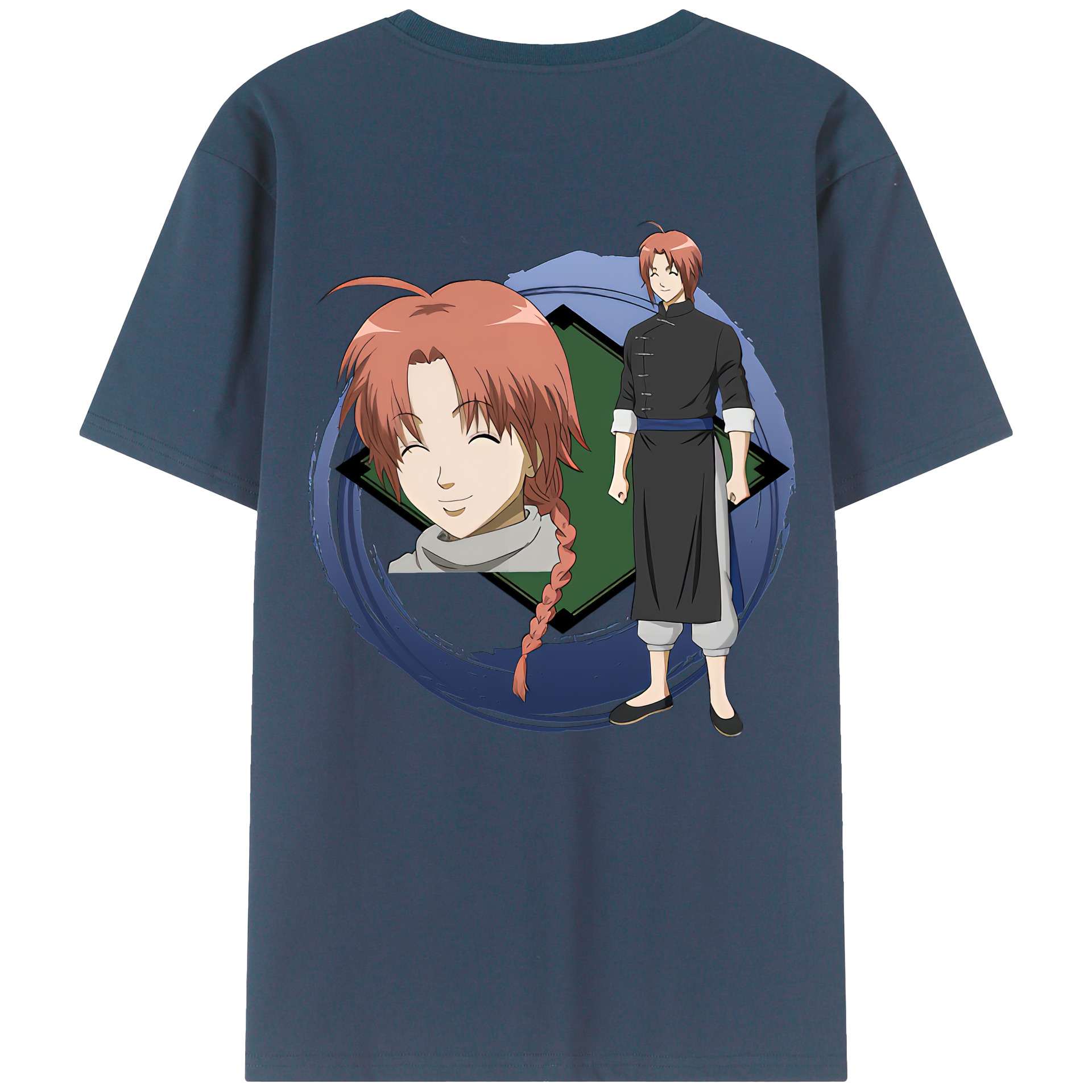（画像用） ぎんたま 坂田銀時（さかたぎんとき） 神楽 志村新八（しむら しんぱち） GINTAMA Sakata Gintoki Kagura Shimura Shinpachi 綿100％ メンズ半袖Tシャツ（バックプリント） 通気性
