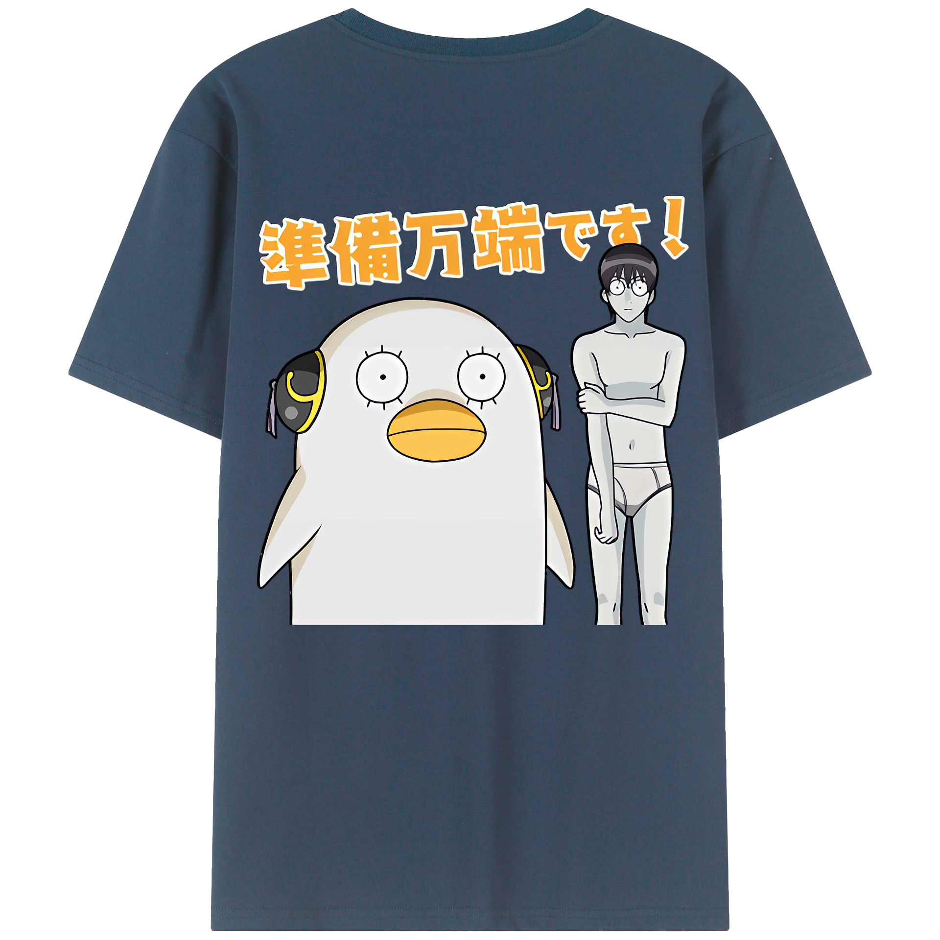 （画像用） ぎんたま 坂田銀時（さかたぎんとき） 神楽 志村新八（しむら しんぱち） GINTAMA Sakata Gintoki Kagura Shimura Shinpachi 綿100％ メンズ半袖Tシャツ（バックプリント） 通気性