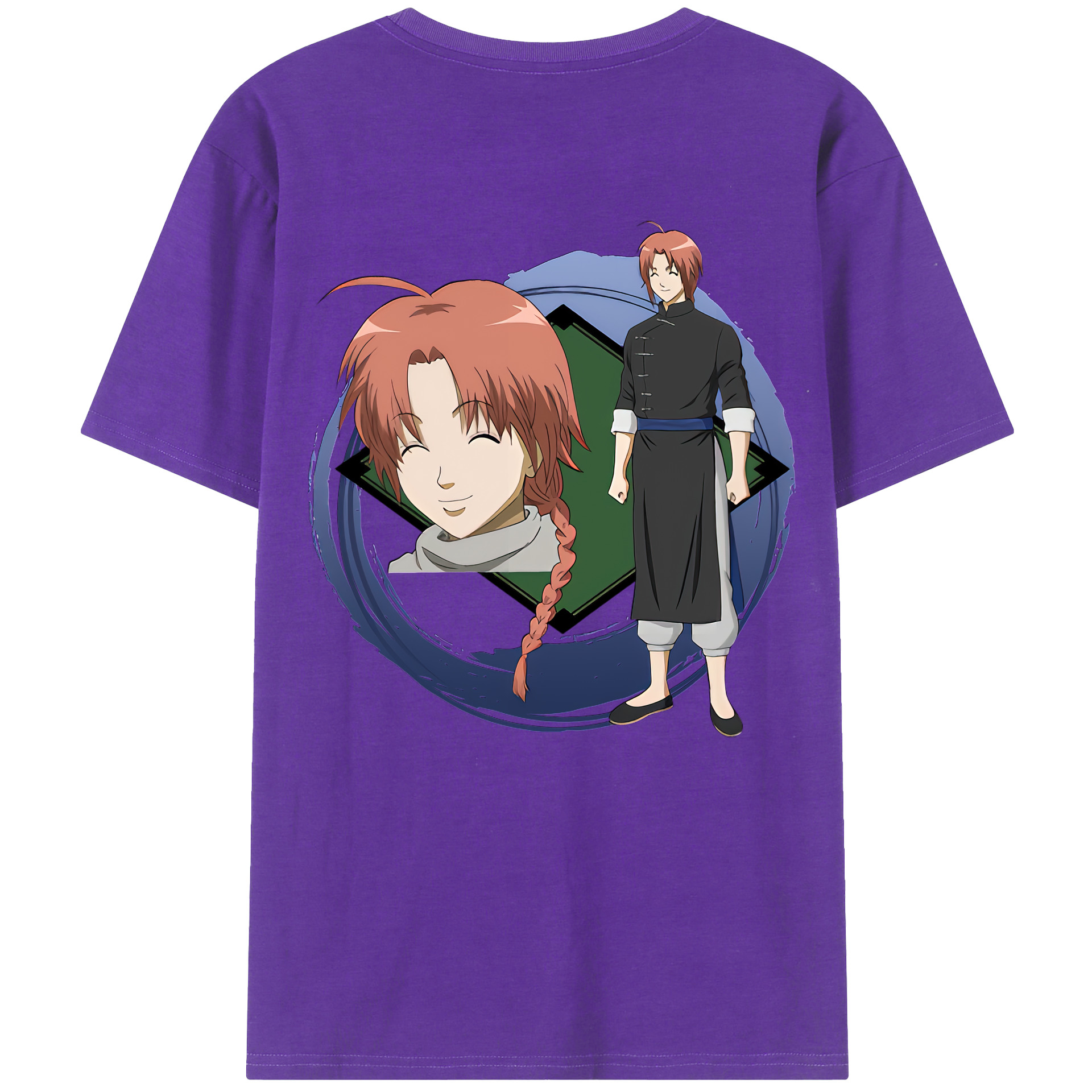 （画像用） ぎんたま 坂田銀時（さかたぎんとき） 神楽 志村新八（しむら しんぱち） GINTAMA Sakata Gintoki Kagura Shimura Shinpachi 綿100％ メンズ半袖Tシャツ（バックプリント） 通気性