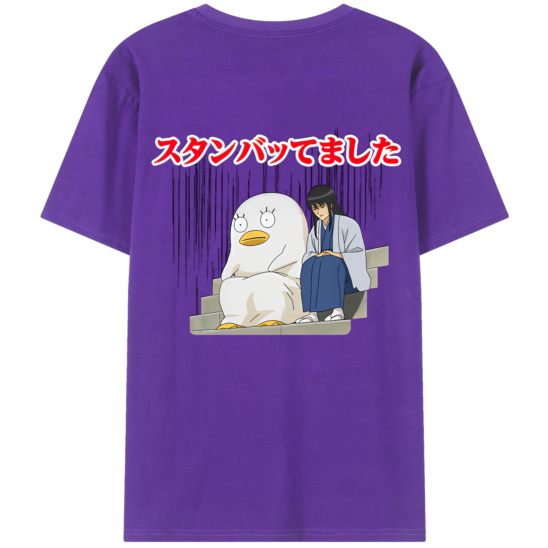 （画像用） ぎんたま 坂田銀時（さかたぎんとき） 神楽 志村新八（しむら しんぱち） GINTAMA Sakata Gintoki Kagura Shimura Shinpachi 綿100％ メンズ半袖Tシャツ（バックプリント） 通気性