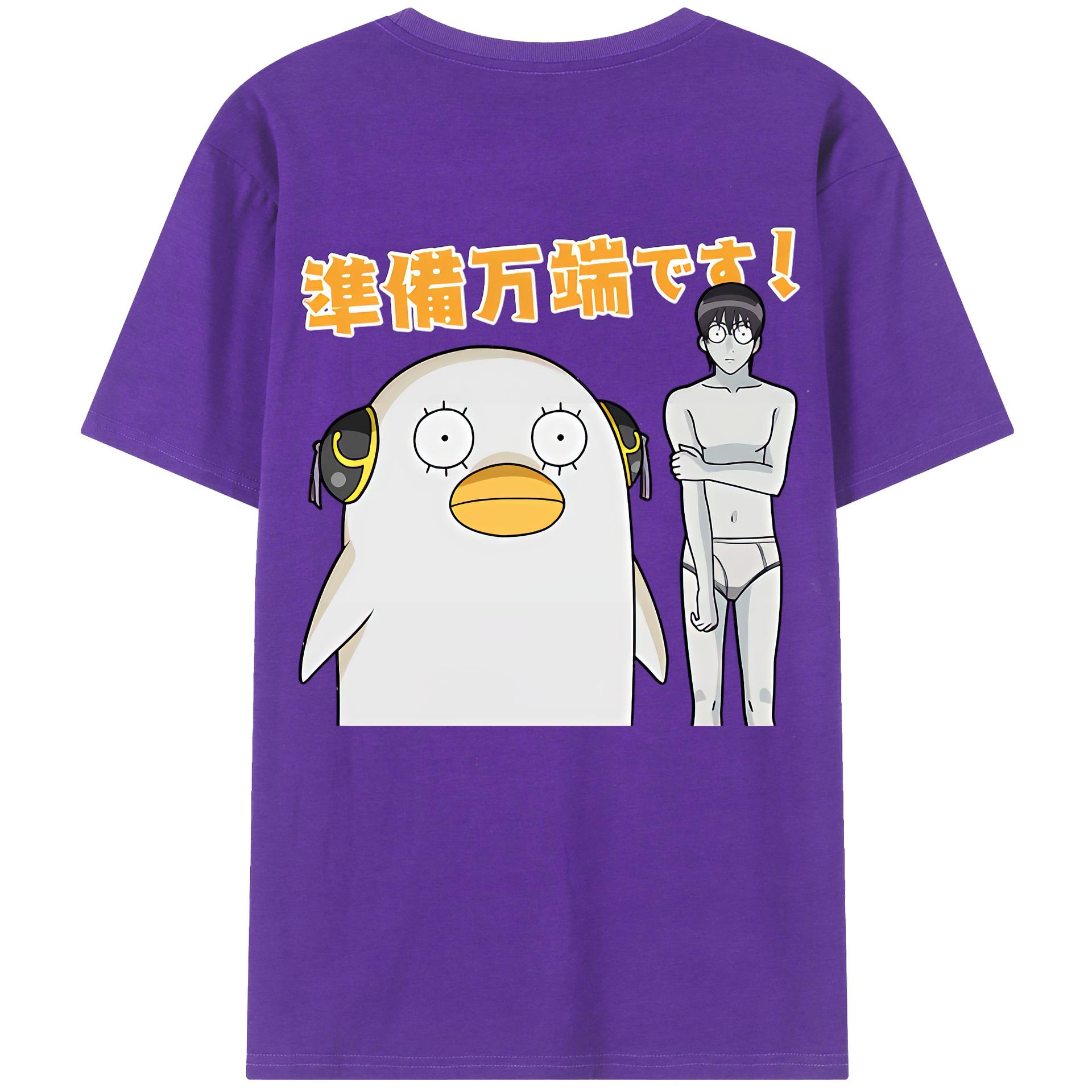 （画像用） ぎんたま 坂田銀時（さかたぎんとき） 神楽 志村新八（しむら しんぱち） GINTAMA Sakata Gintoki Kagura Shimura Shinpachi 綿100％ メンズ半袖Tシャツ（バックプリント） 通気性