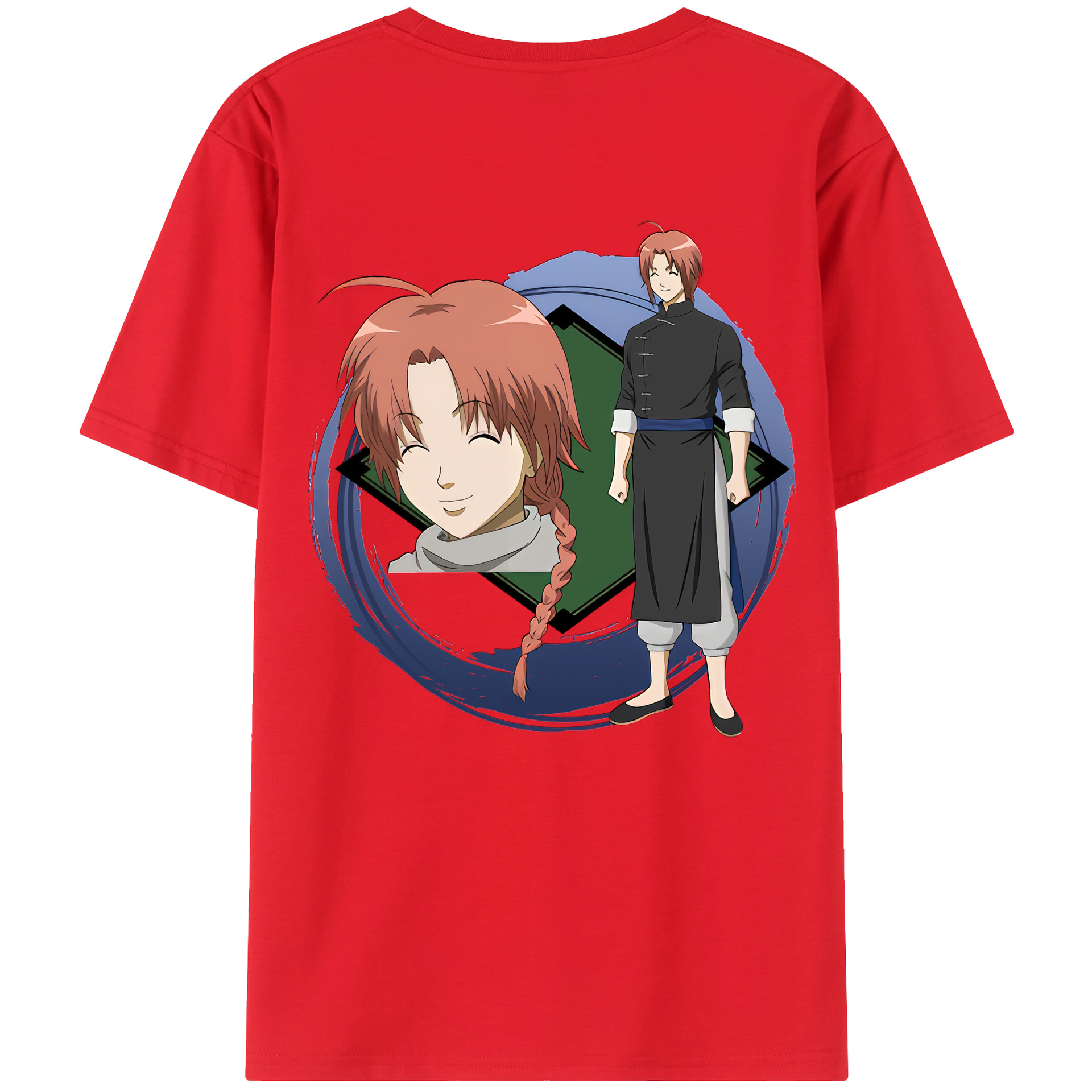 （画像用） ぎんたま 坂田銀時（さかたぎんとき） 神楽 志村新八（しむら しんぱち） GINTAMA Sakata Gintoki Kagura Shimura Shinpachi 綿100％ メンズ半袖Tシャツ（バックプリント） 通気性