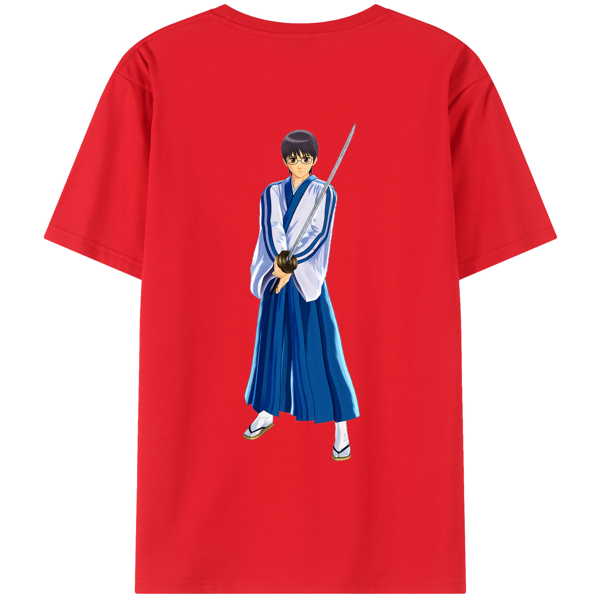 （画像用） ぎんたま 坂田銀時（さかたぎんとき） 神楽 志村新八（しむら しんぱち） GINTAMA Sakata Gintoki Kagura Shimura Shinpachi 綿100％ メンズ半袖Tシャツ（バックプリント） 通気性