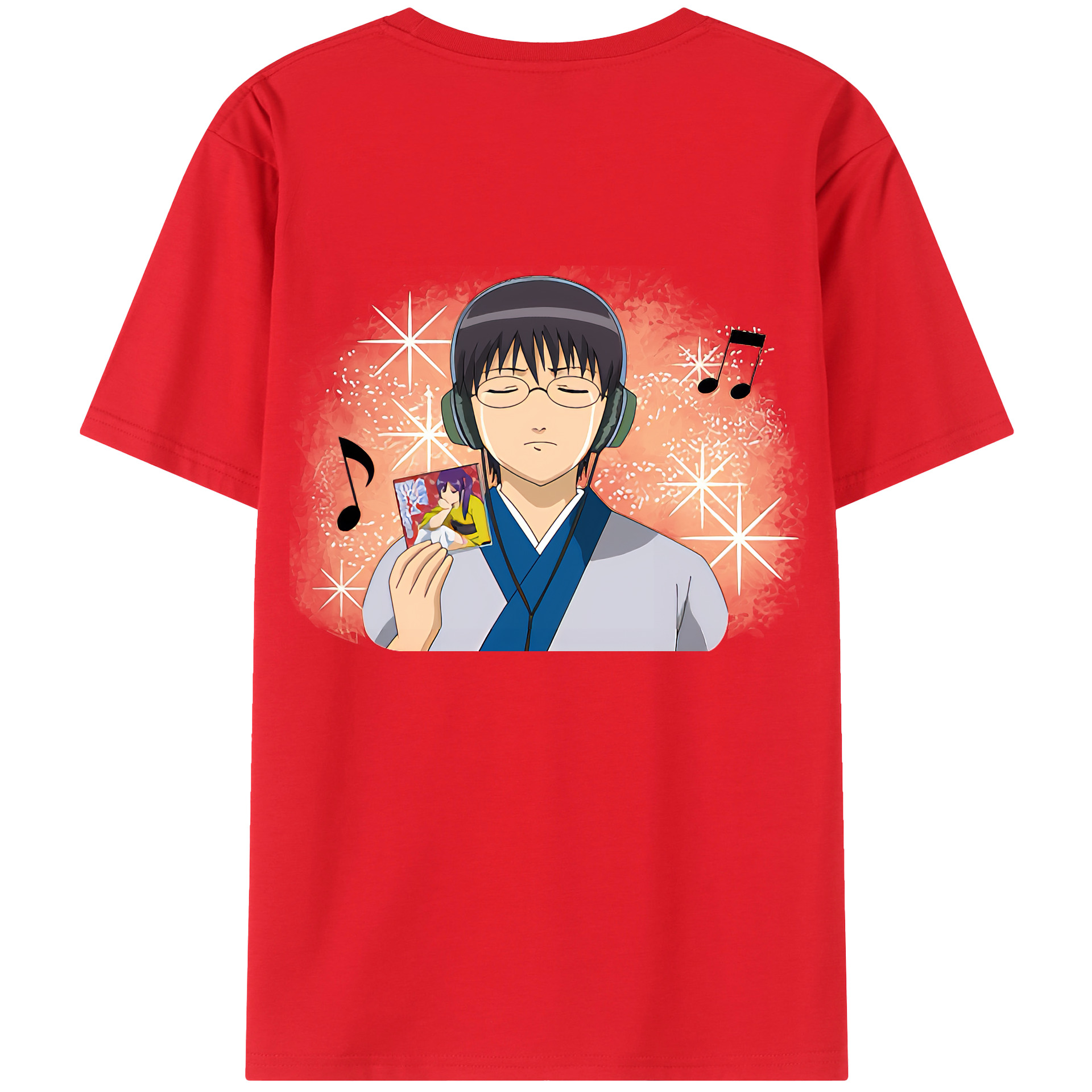 （画像用） ぎんたま 坂田銀時（さかたぎんとき） 神楽 志村新八（しむら しんぱち） GINTAMA Sakata Gintoki Kagura Shimura Shinpachi 綿100％ メンズ半袖Tシャツ（バックプリント） 通気性