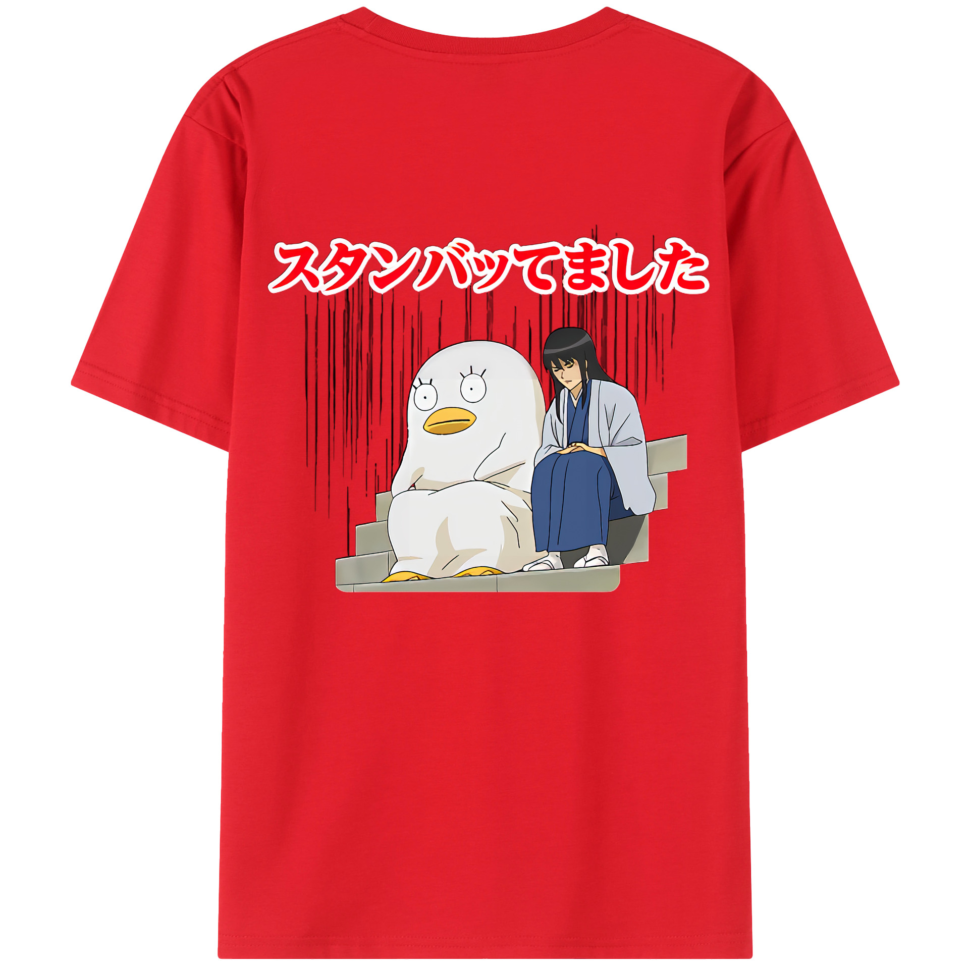 （画像用） ぎんたま 坂田銀時（さかたぎんとき） 神楽 志村新八（しむら しんぱち） GINTAMA Sakata Gintoki Kagura Shimura Shinpachi 綿100％ メンズ半袖Tシャツ（バックプリント） 通気性