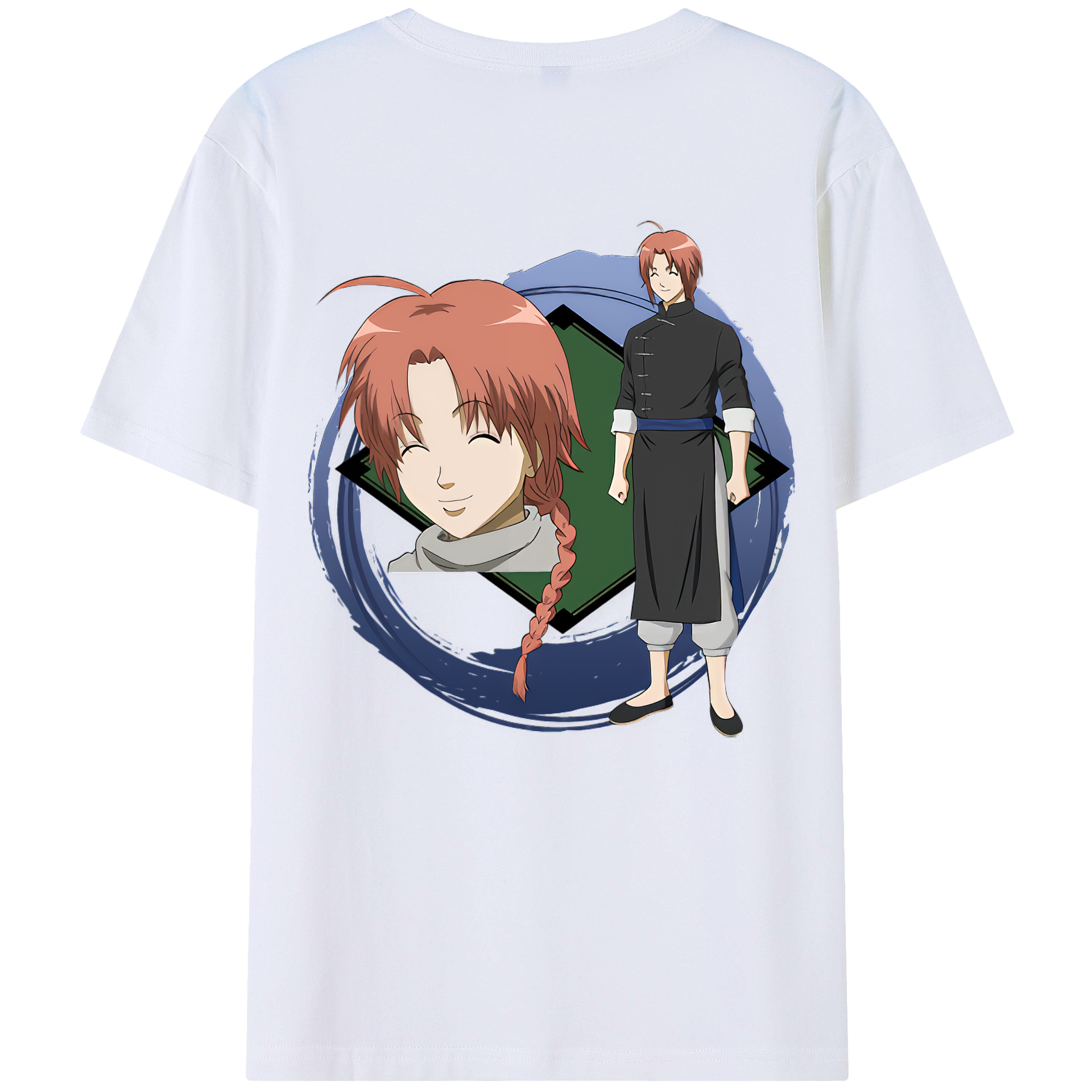 （画像用） ぎんたま 坂田銀時（さかたぎんとき） 神楽 志村新八（しむら しんぱち） GINTAMA Sakata Gintoki Kagura Shimura Shinpachi 綿100％ メンズ半袖Tシャツ（バックプリント） 通気性