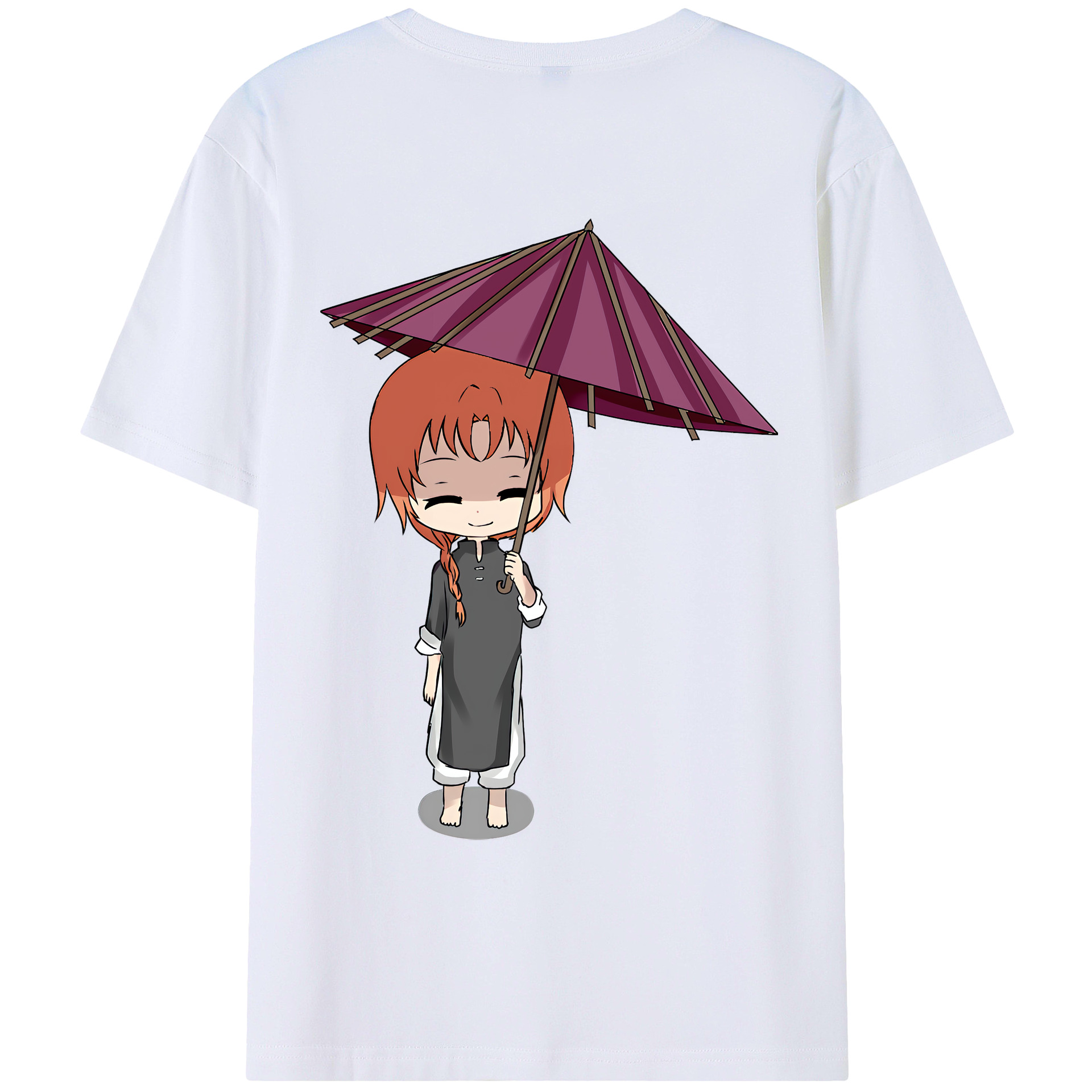 （画像用） ぎんたま 坂田銀時（さかたぎんとき） 神楽 志村新八（しむら しんぱち） GINTAMA Sakata Gintoki Kagura Shimura Shinpachi 綿100％ メンズ半袖Tシャツ（バックプリント） 通気性