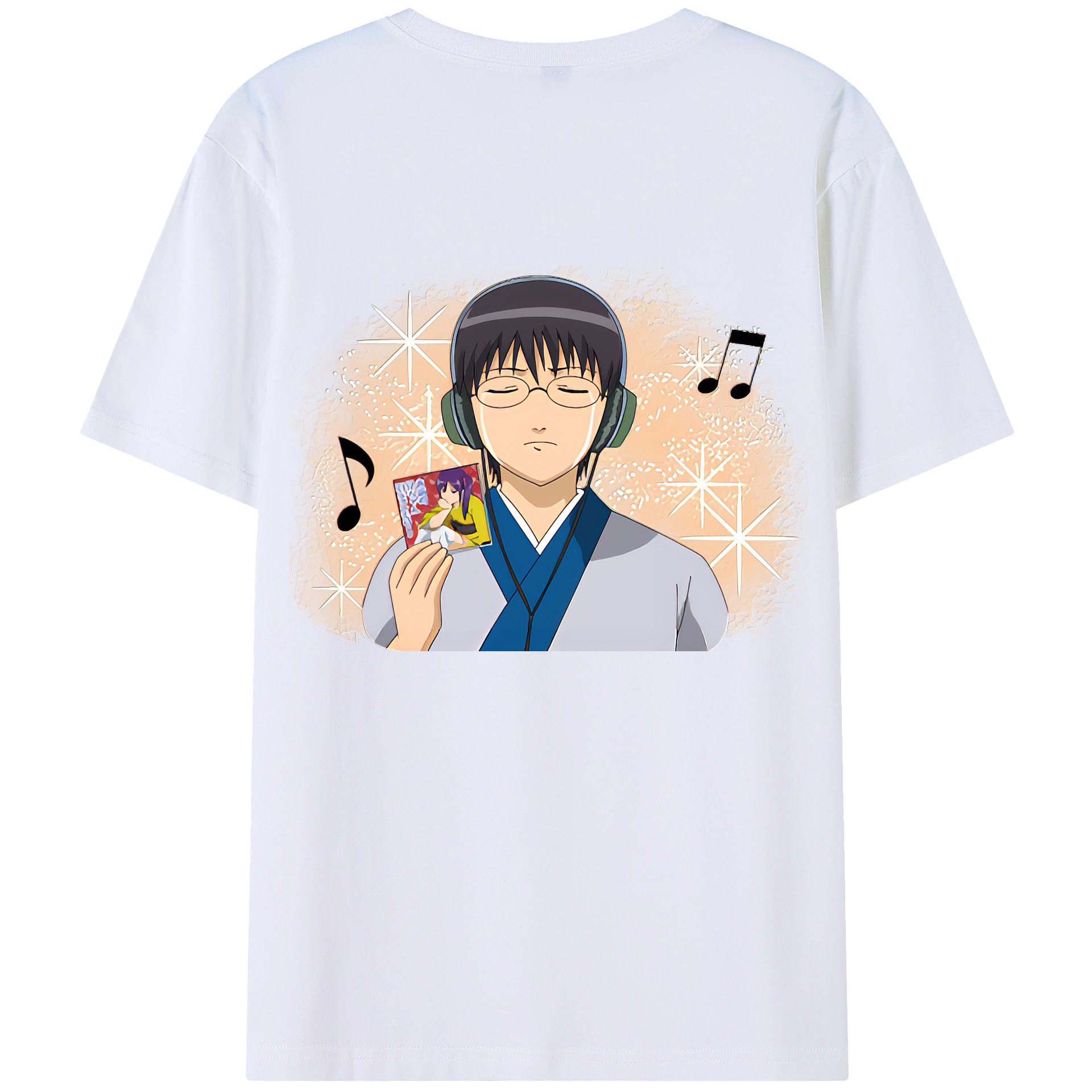 （画像用） ぎんたま 坂田銀時（さかたぎんとき） 神楽 志村新八（しむら しんぱち） GINTAMA Sakata Gintoki Kagura Shimura Shinpachi 綿100％ メンズ半袖Tシャツ（バックプリント） 通気性