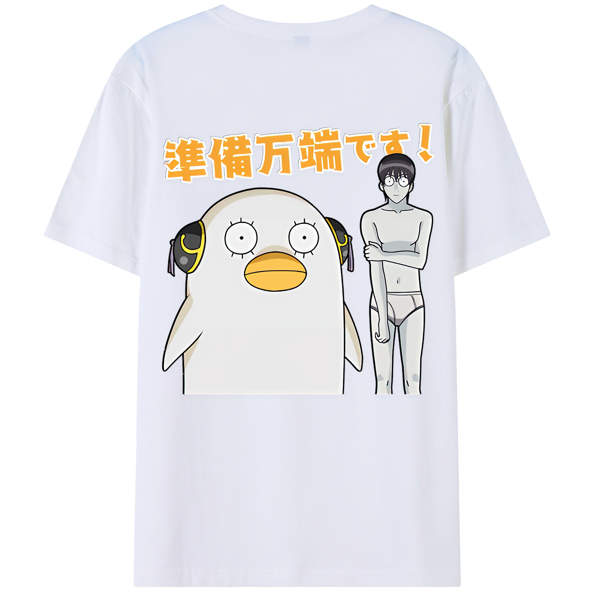 （画像用） ぎんたま 坂田銀時（さかたぎんとき） 神楽 志村新八（しむら しんぱち） GINTAMA Sakata Gintoki Kagura Shimura Shinpachi 綿100％ メンズ半袖Tシャツ（バックプリント） 通気性