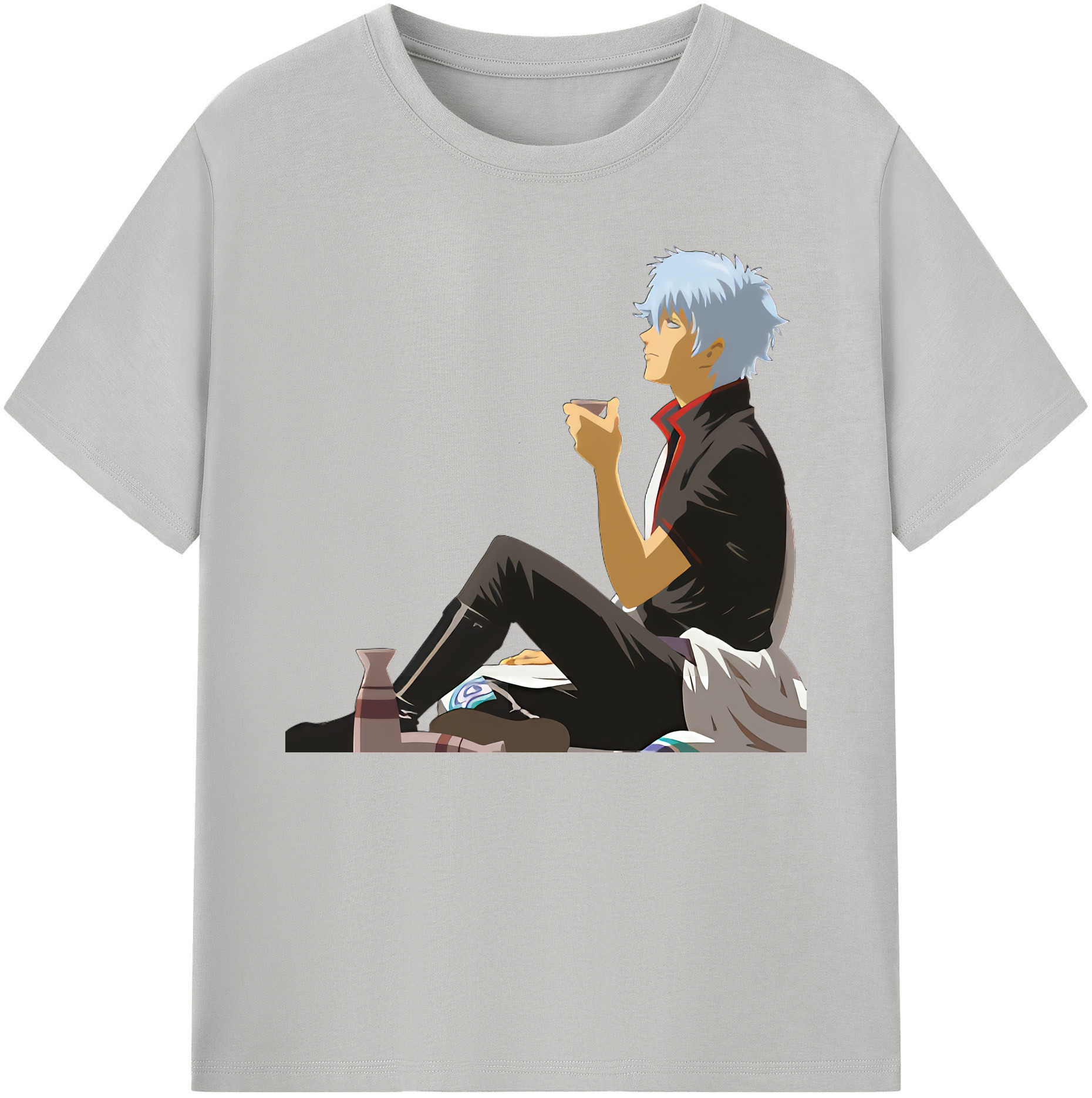 （画像用） ぎんたま 坂田銀時（さかたぎんとき） 神楽 志村新八（しむら しんぱち） GINTAMA Sakata Gintoki Kagura Shimura Shinpachi 綿100％ メンズ半袖Tシャツ｜肌触りやわらか＆通気性