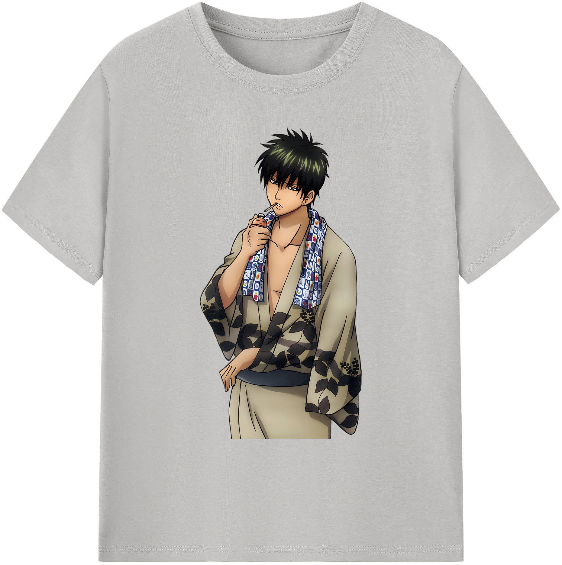 （画像用） ぎんたま 坂田銀時（さかたぎんとき） 神楽 志村新八（しむら しんぱち） GINTAMA Sakata Gintoki Kagura Shimura Shinpachi 綿100％ メンズ半袖Tシャツ｜肌触りやわらか＆通気性