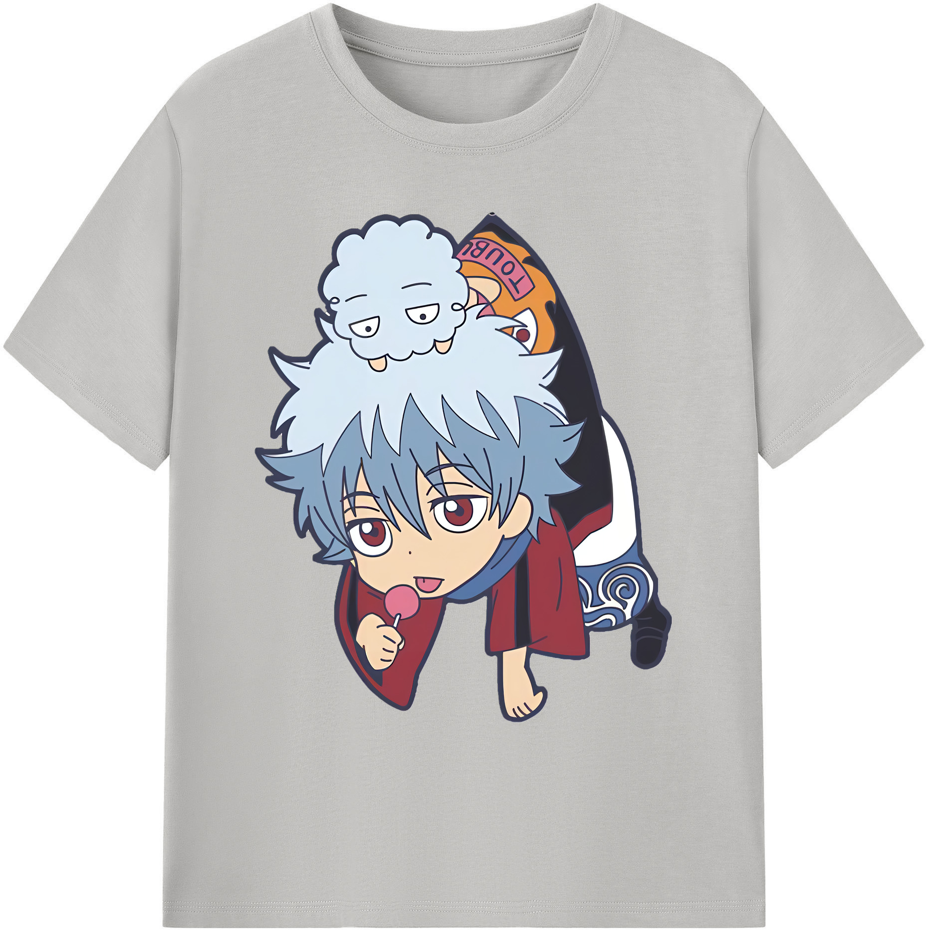 （画像用） ぎんたま 坂田銀時（さかたぎんとき） 神楽 志村新八（しむら しんぱち） GINTAMA Sakata Gintoki Kagura Shimura Shinpachi 綿100％ メンズ半袖Tシャツ｜肌触りやわらか＆通気性