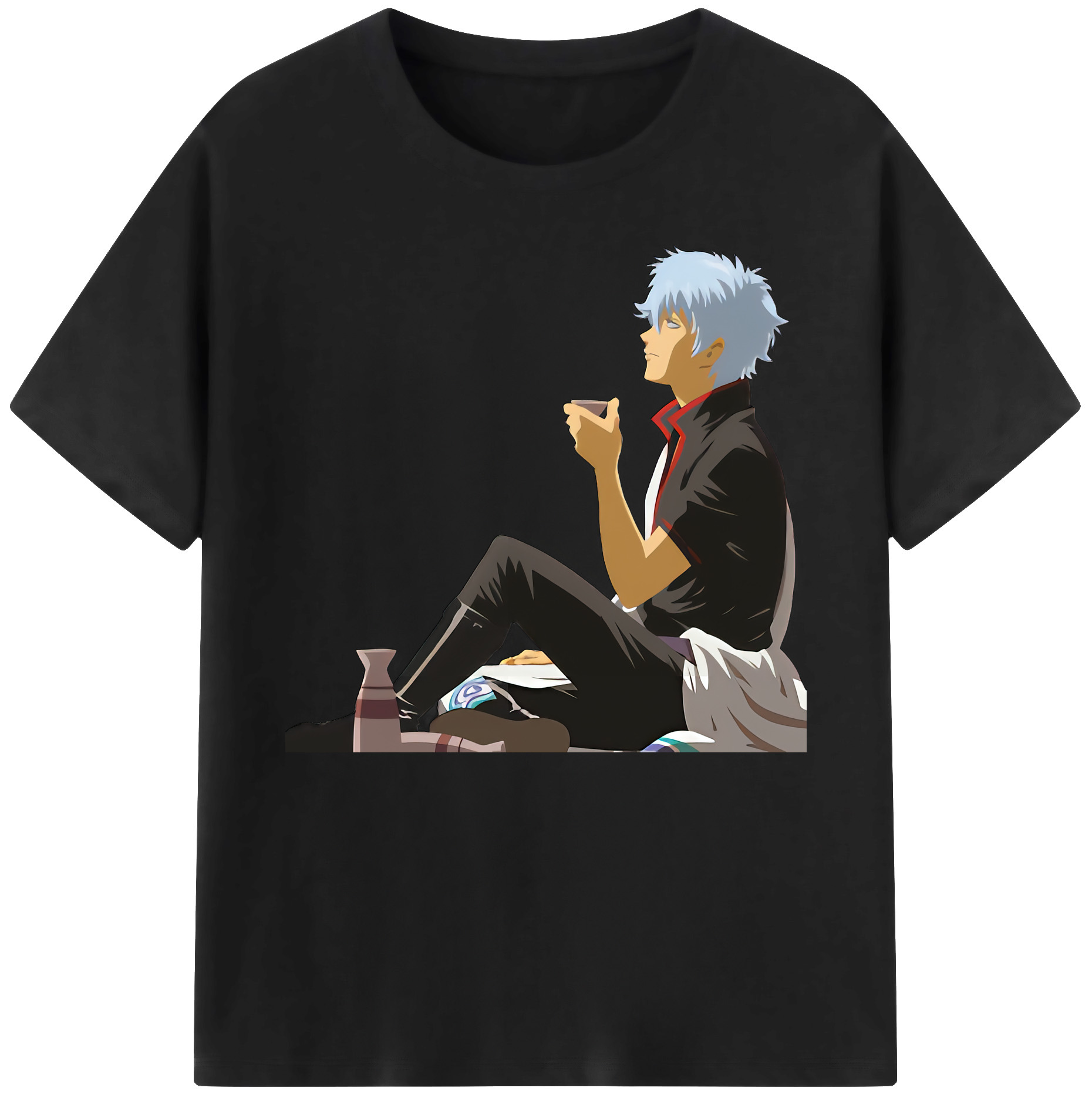（画像用） ぎんたま 坂田銀時（さかたぎんとき） 神楽 志村新八（しむら しんぱち） GINTAMA Sakata Gintoki Kagura Shimura Shinpachi 綿100％ メンズ半袖Tシャツ｜肌触りやわらか＆通気性