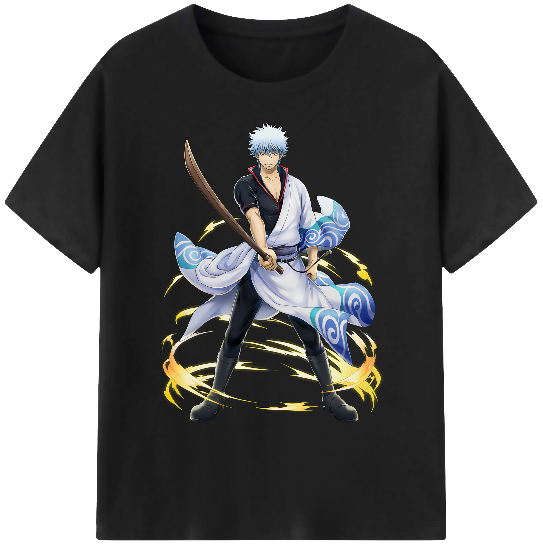（画像用） ぎんたま 坂田銀時（さかたぎんとき） 神楽 志村新八（しむら しんぱち） GINTAMA Sakata Gintoki Kagura Shimura Shinpachi 綿100％ メンズ半袖Tシャツ｜肌触りやわらか＆通気性
