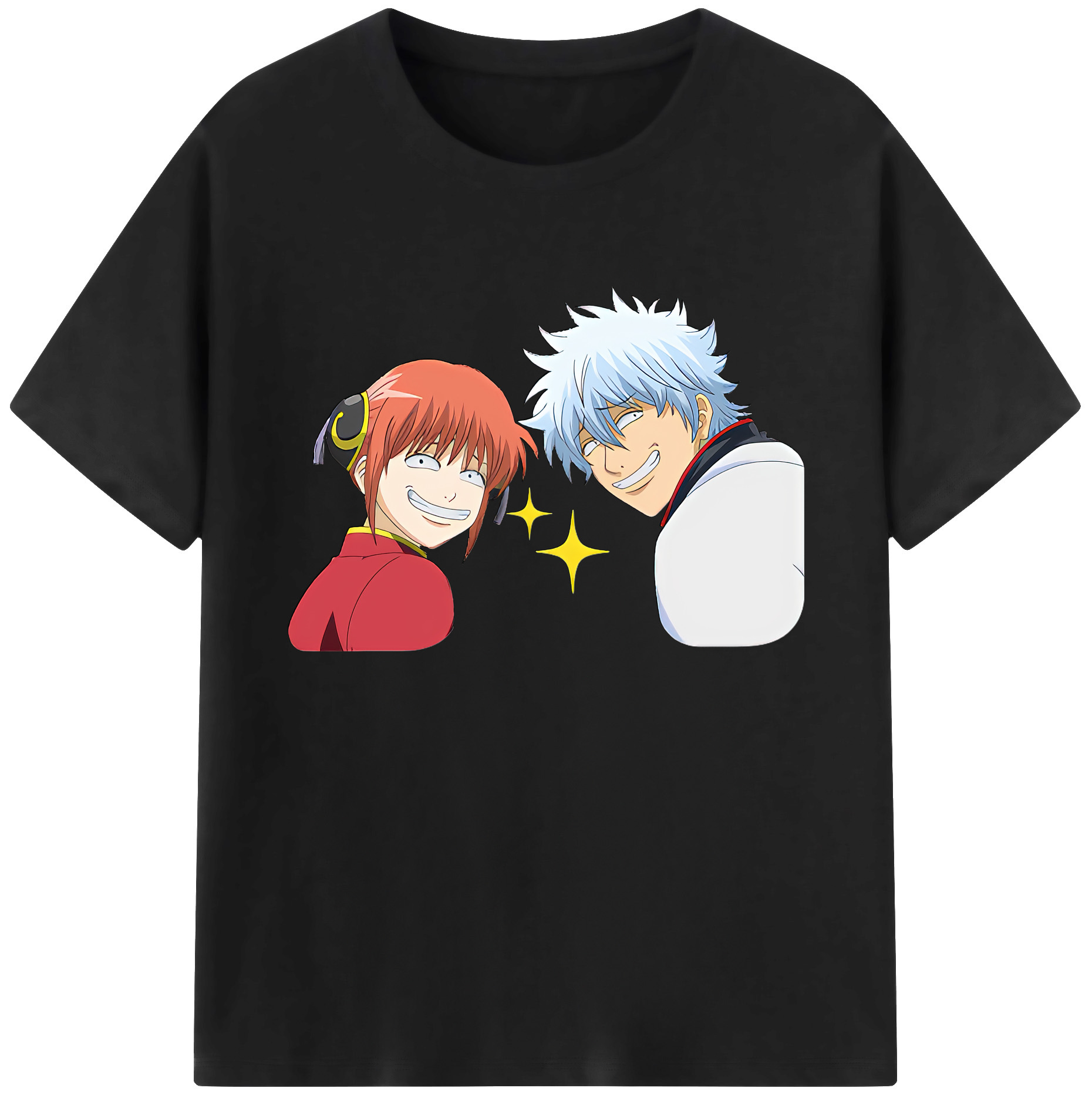 （画像用） ぎんたま 坂田銀時（さかたぎんとき） 神楽 志村新八（しむら しんぱち） GINTAMA Sakata Gintoki Kagura Shimura Shinpachi 綿100％ メンズ半袖Tシャツ｜肌触りやわらか＆通気性