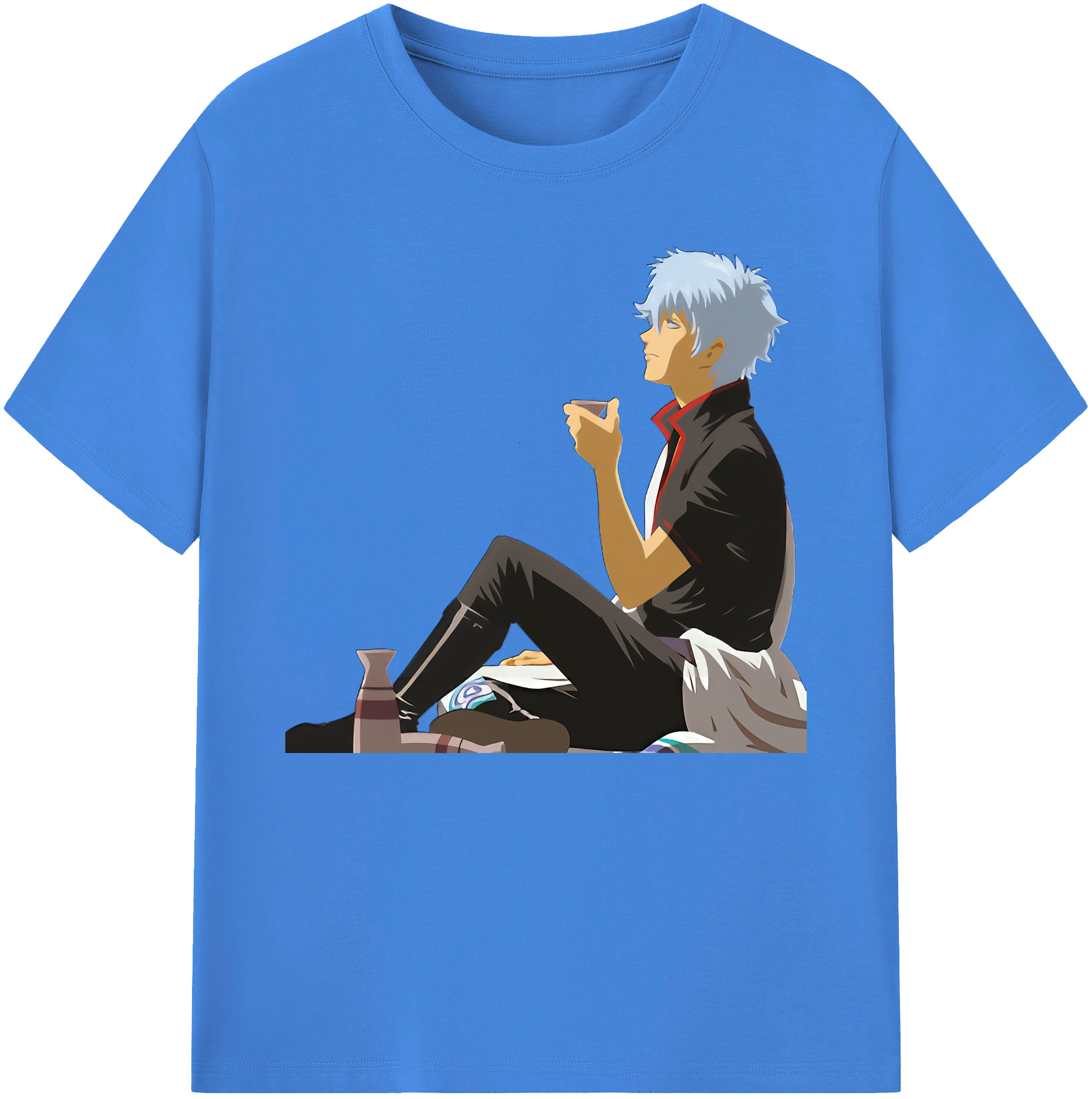 （画像用） ぎんたま 坂田銀時（さかたぎんとき） 神楽 志村新八（しむら しんぱち） GINTAMA Sakata Gintoki Kagura Shimura Shinpachi 綿100％ メンズ半袖Tシャツ｜肌触りやわらか＆通気性
