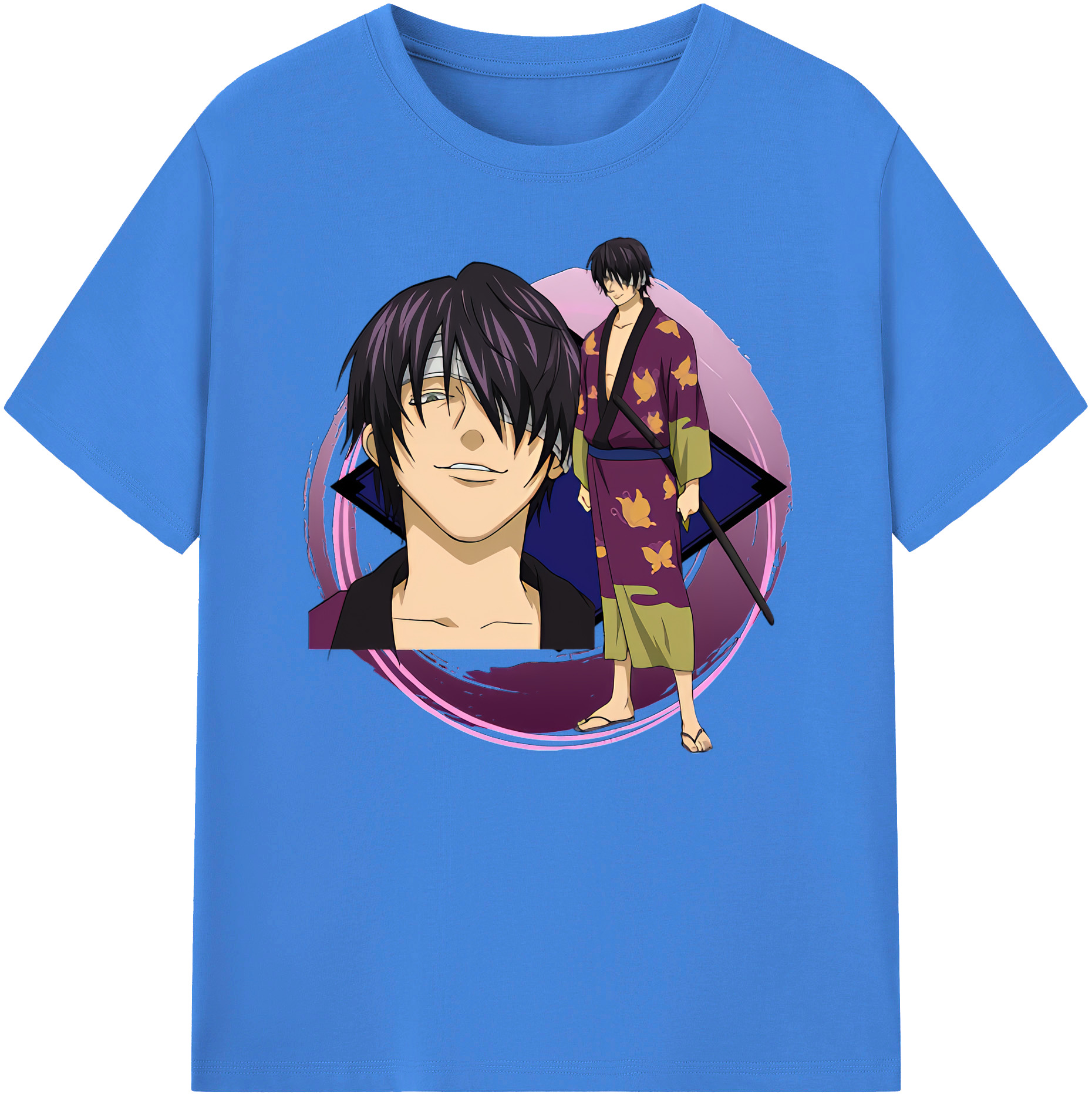 （画像用） ぎんたま 坂田銀時（さかたぎんとき） 神楽 志村新八（しむら しんぱち） GINTAMA Sakata Gintoki Kagura Shimura Shinpachi 綿100％ メンズ半袖Tシャツ｜肌触りやわらか＆通気性