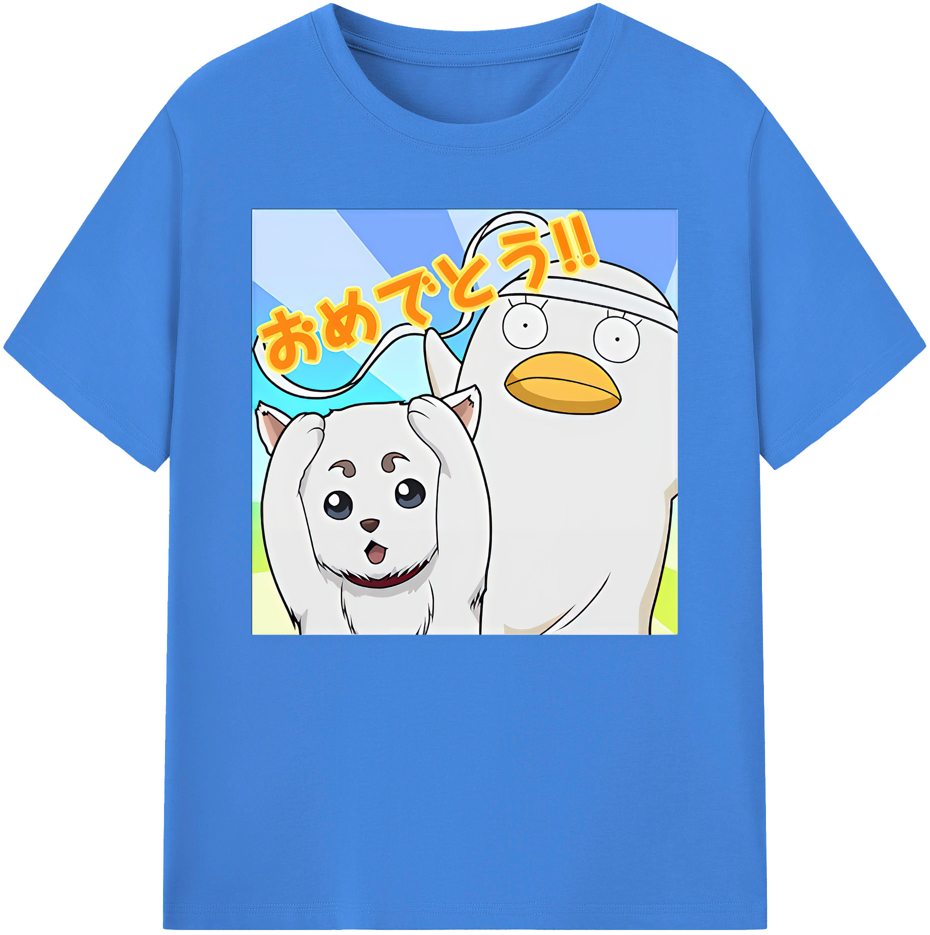 （画像用） ぎんたま 坂田銀時（さかたぎんとき） 神楽 志村新八（しむら しんぱち） GINTAMA Sakata Gintoki Kagura Shimura Shinpachi 綿100％ メンズ半袖Tシャツ｜肌触りやわらか＆通気性