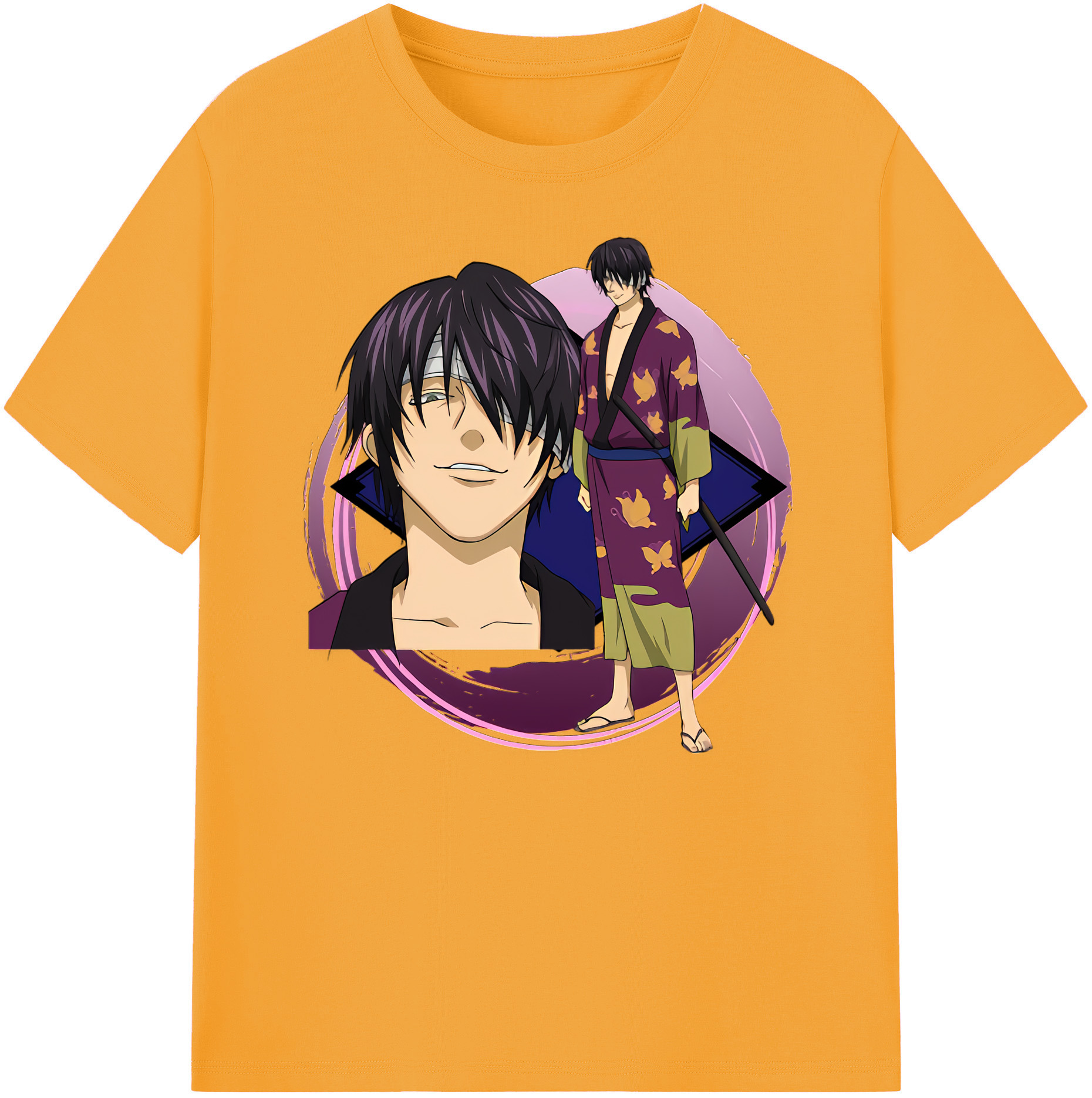 （画像用） ぎんたま 坂田銀時（さかたぎんとき） 神楽 志村新八（しむら しんぱち） GINTAMA Sakata Gintoki Kagura Shimura Shinpachi 綿100％ メンズ半袖Tシャツ｜肌触りやわらか＆通気性