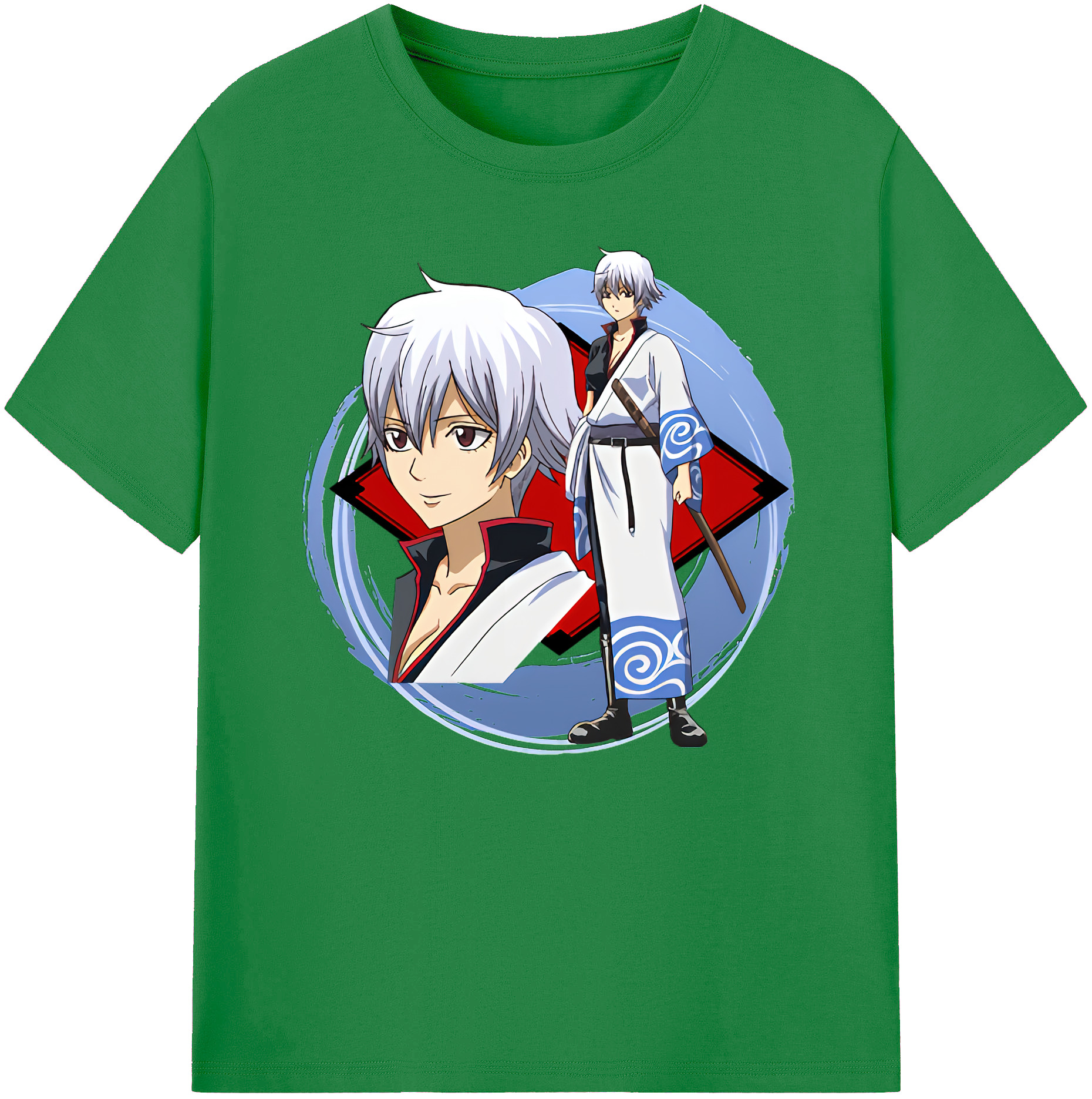 （画像用） ぎんたま 坂田銀時（さかたぎんとき） 神楽 志村新八（しむら しんぱち） GINTAMA Sakata Gintoki Kagura Shimura Shinpachi 綿100％ メンズ半袖Tシャツ｜肌触りやわらか＆通気性