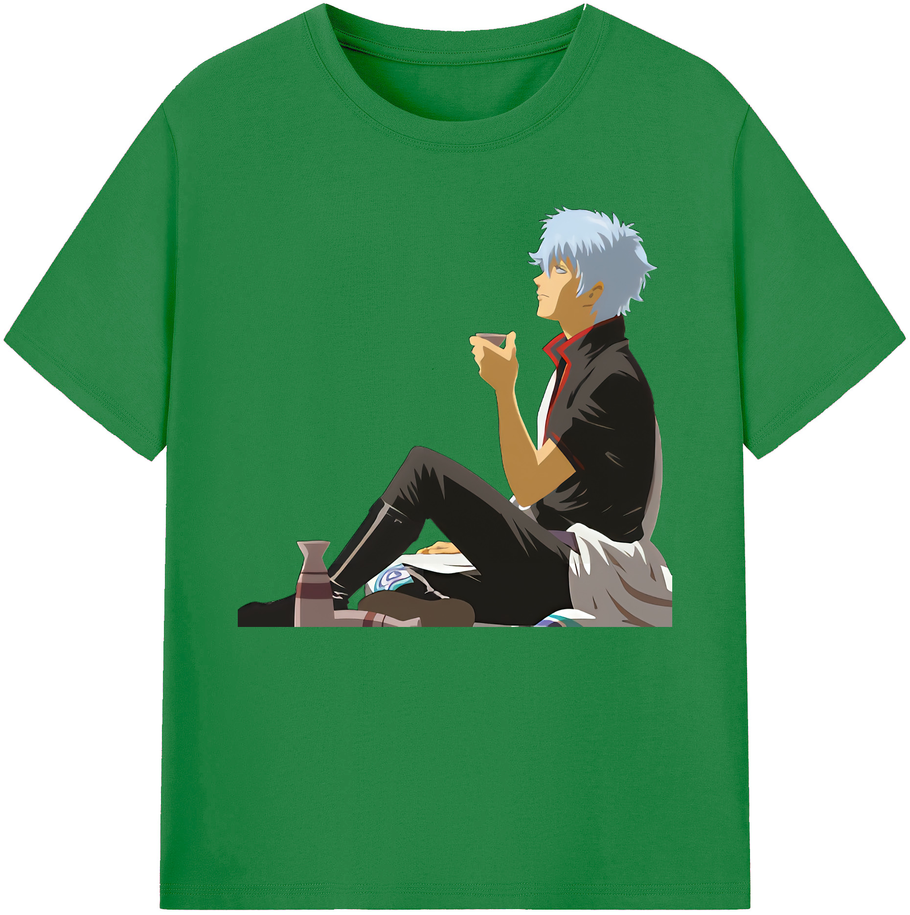 （画像用） ぎんたま 坂田銀時（さかたぎんとき） 神楽 志村新八（しむら しんぱち） GINTAMA Sakata Gintoki Kagura Shimura Shinpachi 綿100％ メンズ半袖Tシャツ｜肌触りやわらか＆通気性