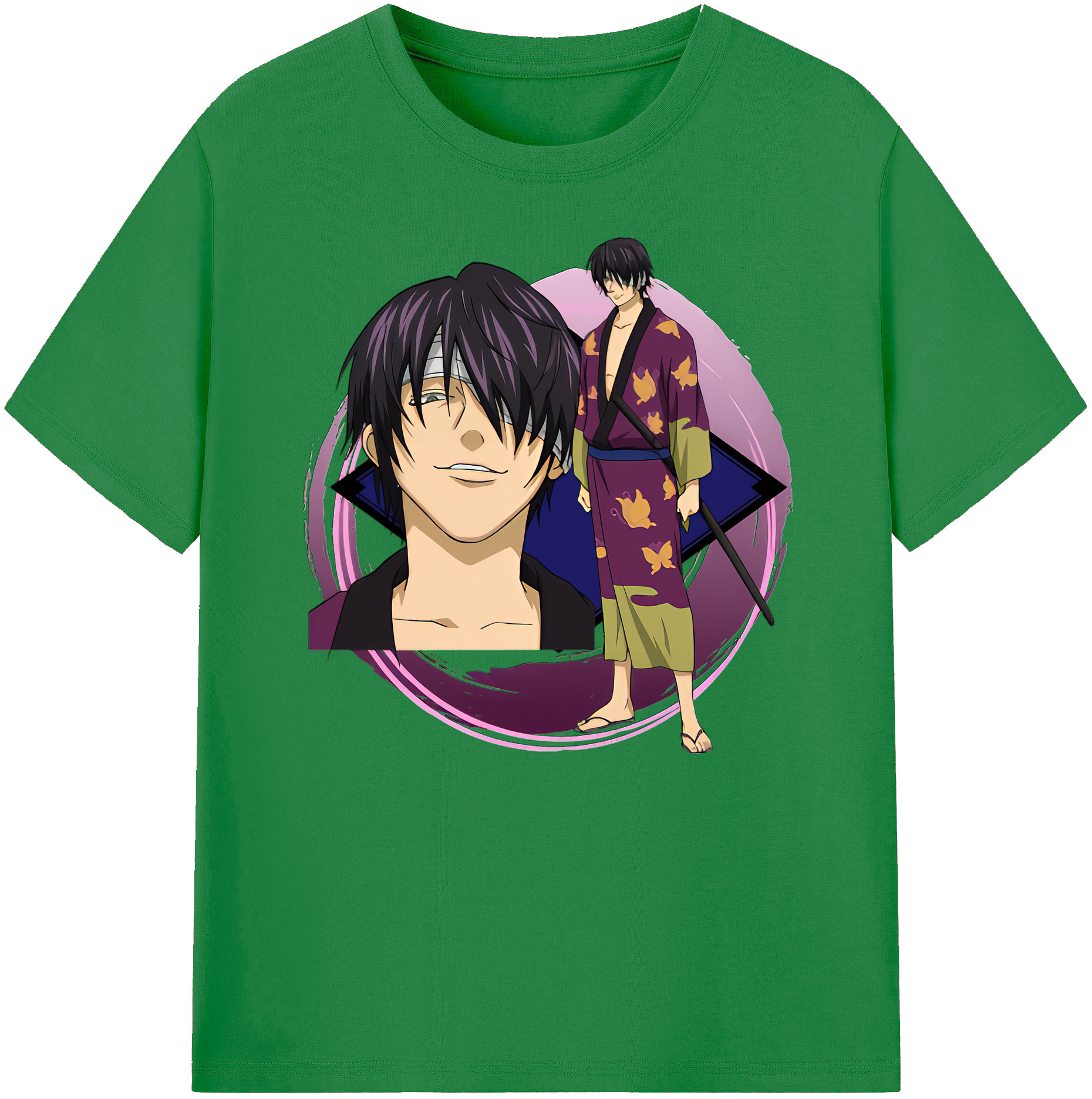 （画像用） ぎんたま 坂田銀時（さかたぎんとき） 神楽 志村新八（しむら しんぱち） GINTAMA Sakata Gintoki Kagura Shimura Shinpachi 綿100％ メンズ半袖Tシャツ｜肌触りやわらか＆通気性