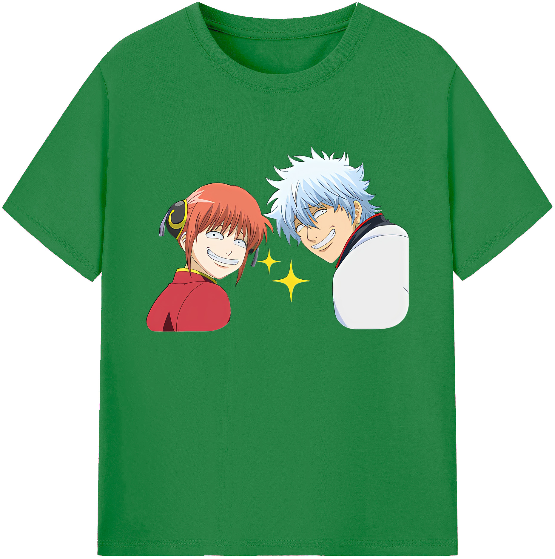 （画像用） ぎんたま 坂田銀時（さかたぎんとき） 神楽 志村新八（しむら しんぱち） GINTAMA Sakata Gintoki Kagura Shimura Shinpachi 綿100％ メンズ半袖Tシャツ｜肌触りやわらか＆通気性