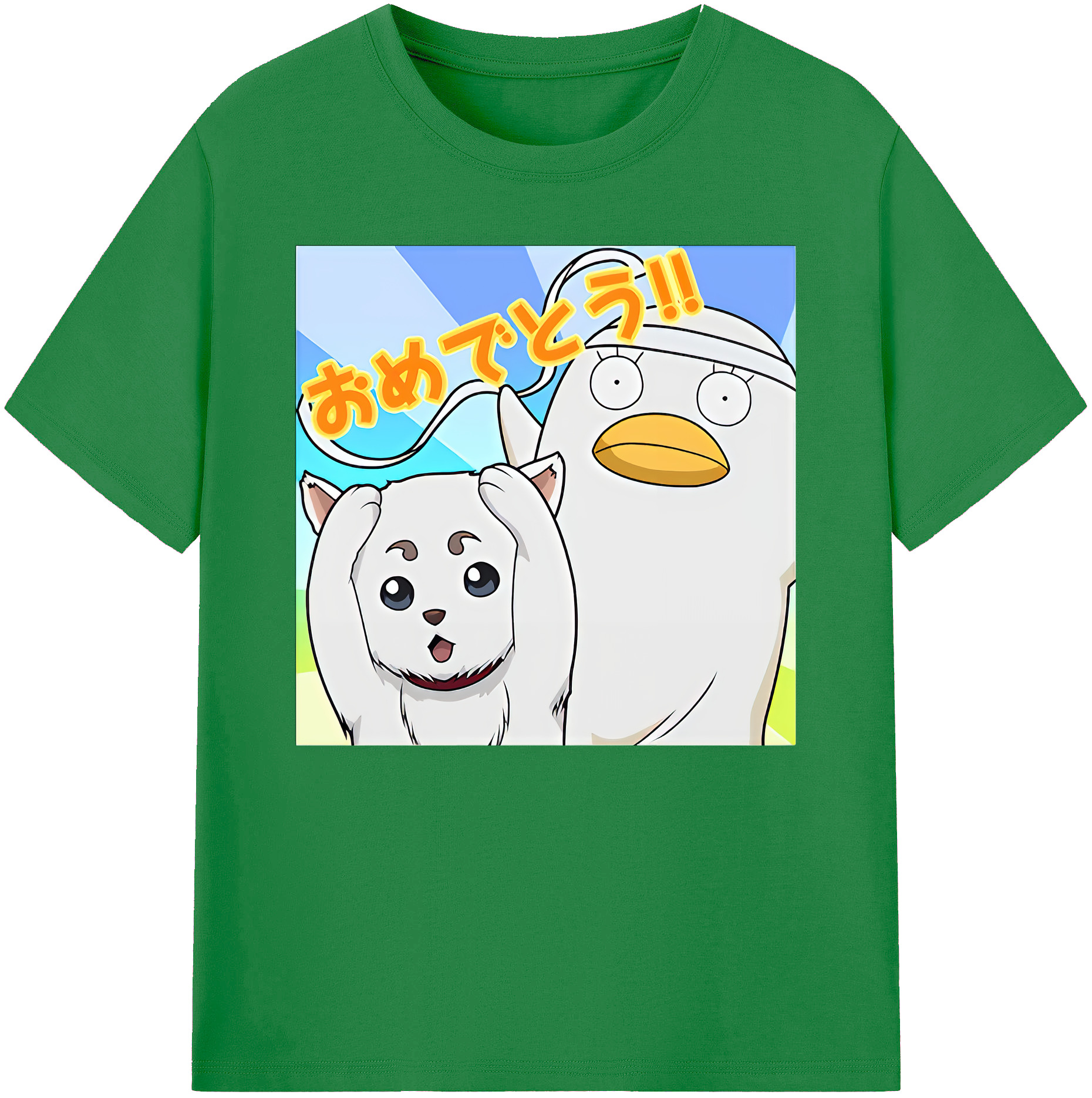 （画像用） ぎんたま 坂田銀時（さかたぎんとき） 神楽 志村新八（しむら しんぱち） GINTAMA Sakata Gintoki Kagura Shimura Shinpachi 綿100％ メンズ半袖Tシャツ｜肌触りやわらか＆通気性