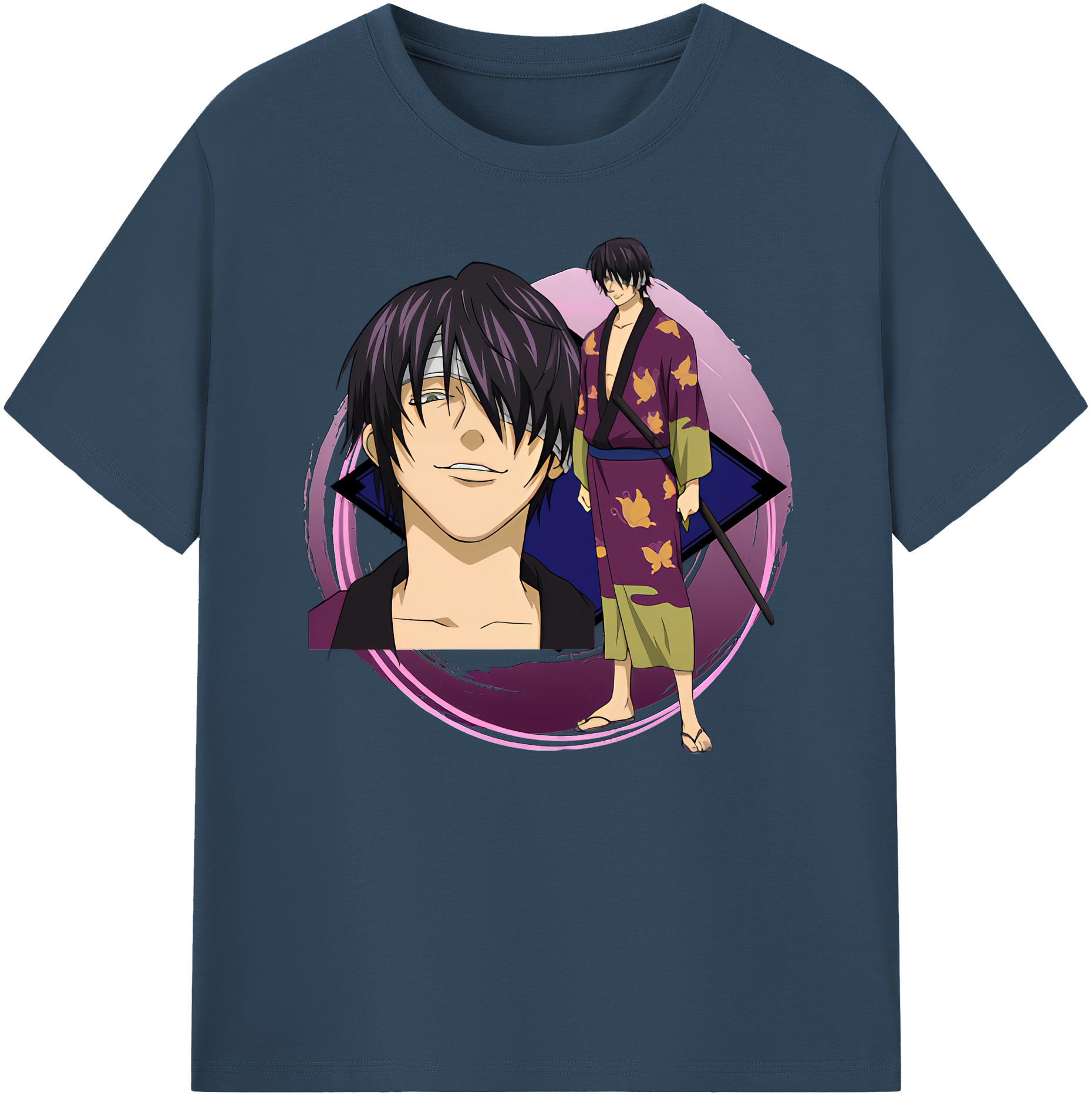 （画像用） ぎんたま 坂田銀時（さかたぎんとき） 神楽 志村新八（しむら しんぱち） GINTAMA Sakata Gintoki Kagura Shimura Shinpachi 綿100％ メンズ半袖Tシャツ｜肌触りやわらか＆通気性