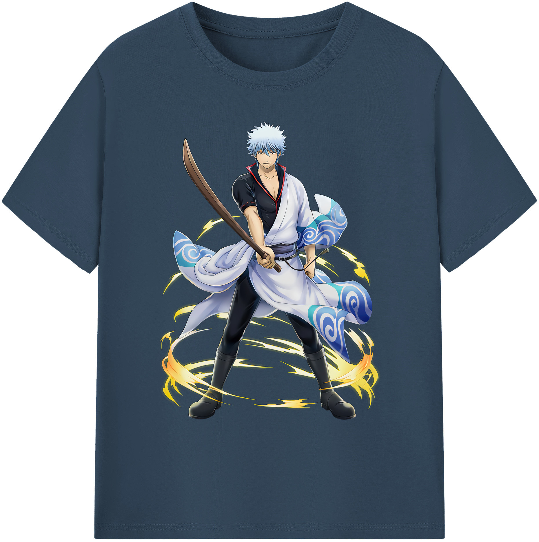 （画像用） ぎんたま 坂田銀時（さかたぎんとき） 神楽 志村新八（しむら しんぱち） GINTAMA Sakata Gintoki Kagura Shimura Shinpachi 綿100％ メンズ半袖Tシャツ｜肌触りやわらか＆通気性