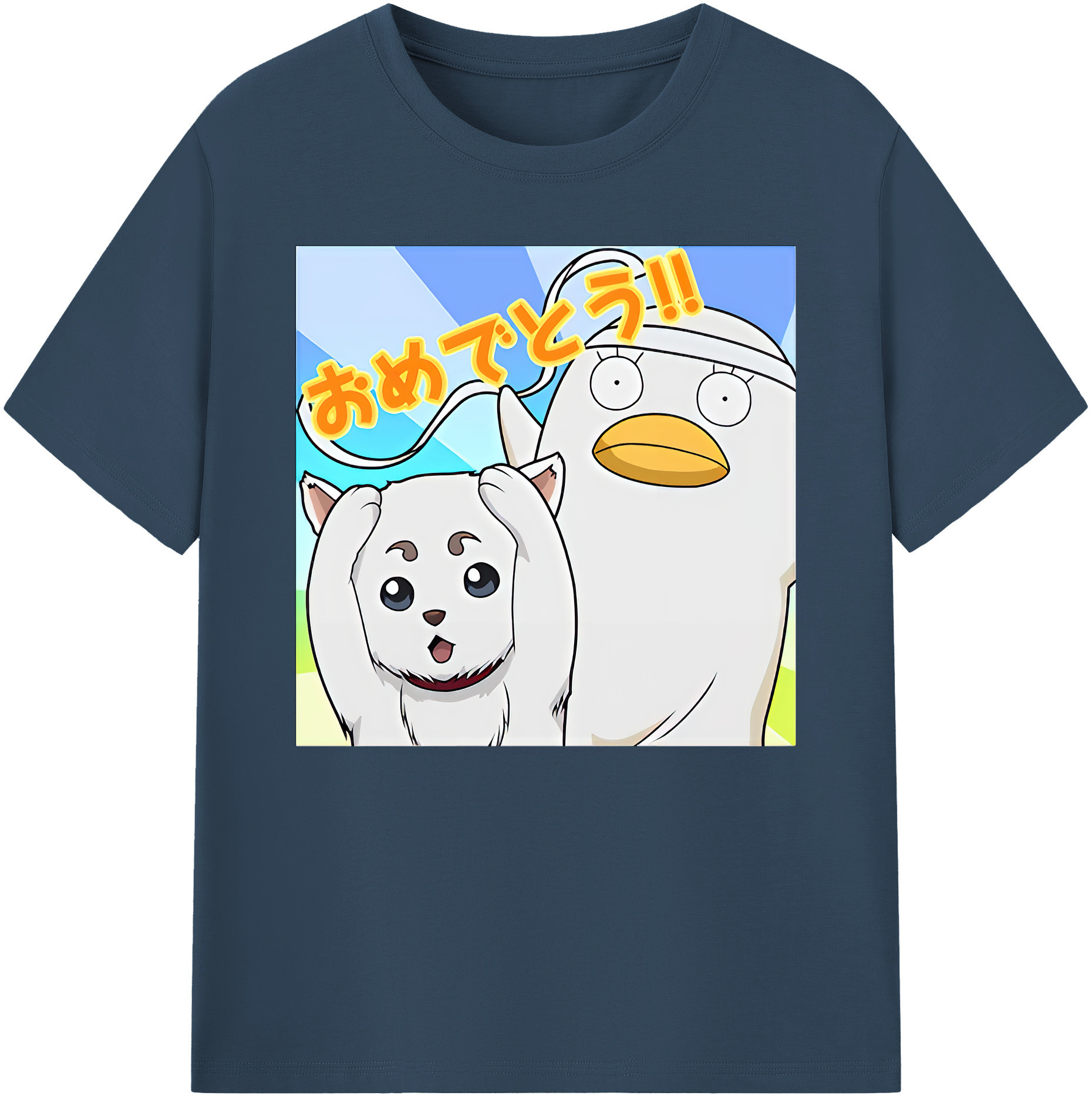 （画像用） ぎんたま 坂田銀時（さかたぎんとき） 神楽 志村新八（しむら しんぱち） GINTAMA Sakata Gintoki Kagura Shimura Shinpachi 綿100％ メンズ半袖Tシャツ｜肌触りやわらか＆通気性