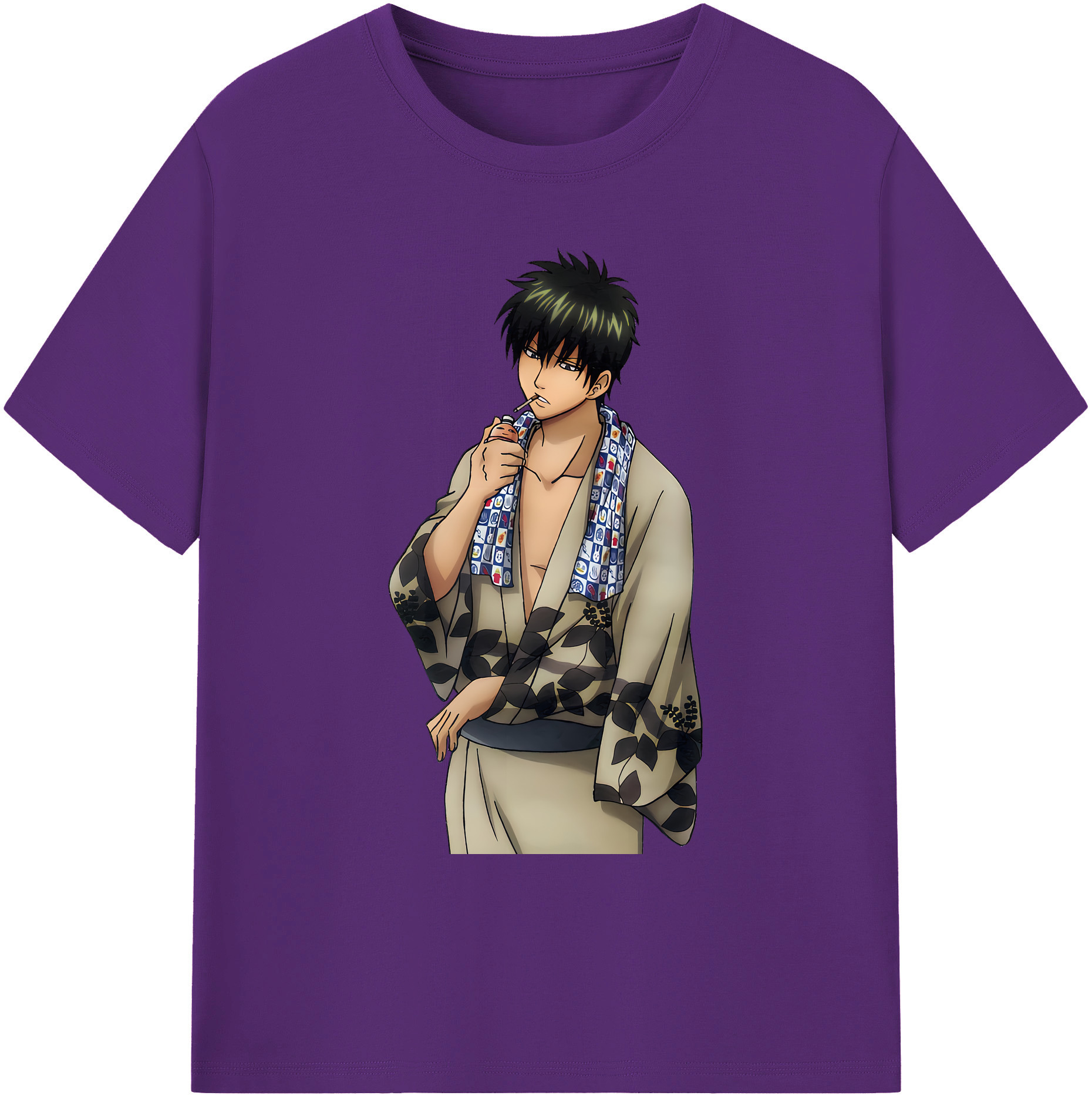 （画像用） ぎんたま 坂田銀時（さかたぎんとき） 神楽 志村新八（しむら しんぱち） GINTAMA Sakata Gintoki Kagura Shimura Shinpachi 綿100％ メンズ半袖Tシャツ｜肌触りやわらか＆通気性