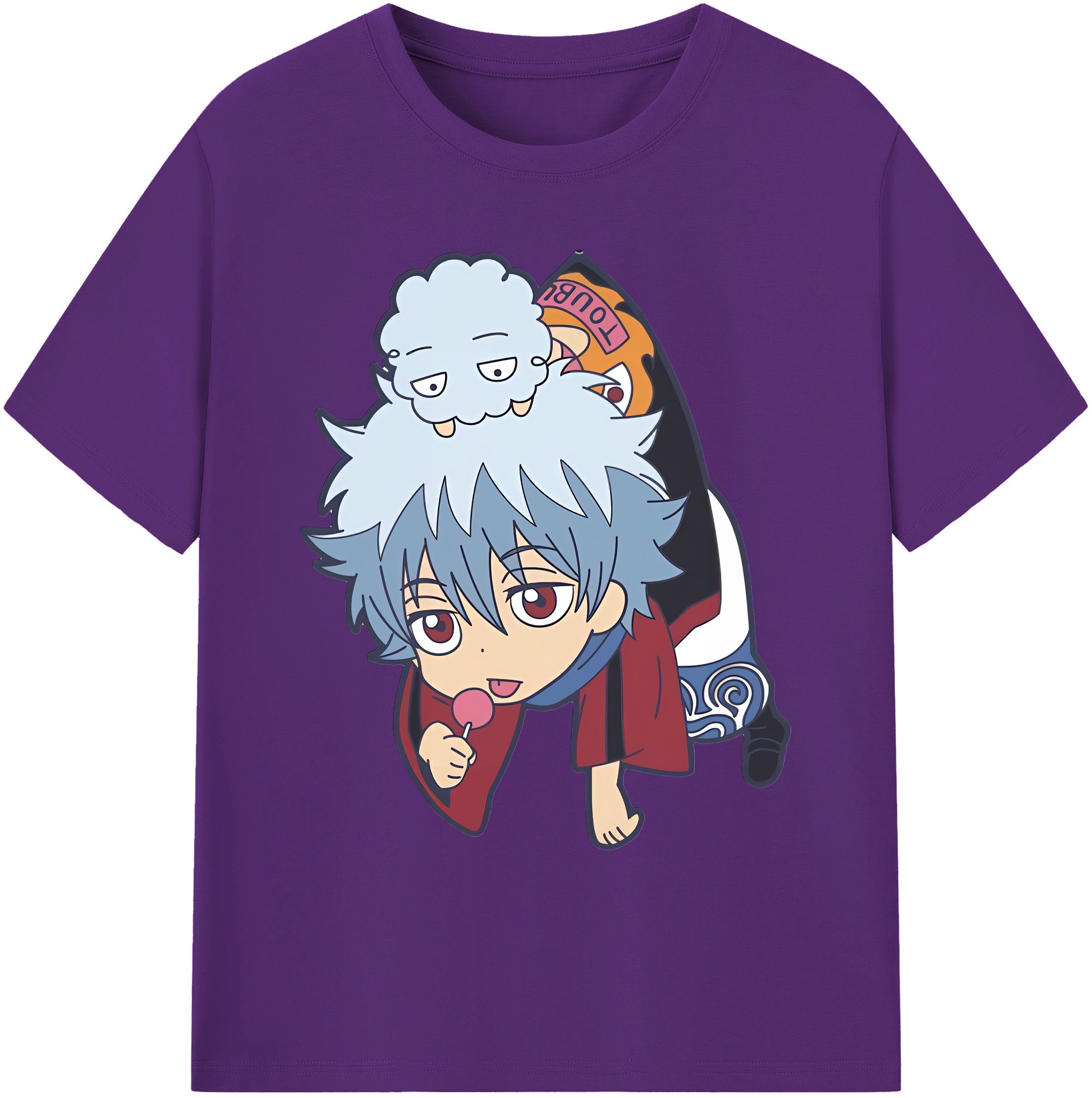 （画像用） ぎんたま 坂田銀時（さかたぎんとき） 神楽 志村新八（しむら しんぱち） GINTAMA Sakata Gintoki Kagura Shimura Shinpachi 綿100％ メンズ半袖Tシャツ｜肌触りやわらか＆通気性