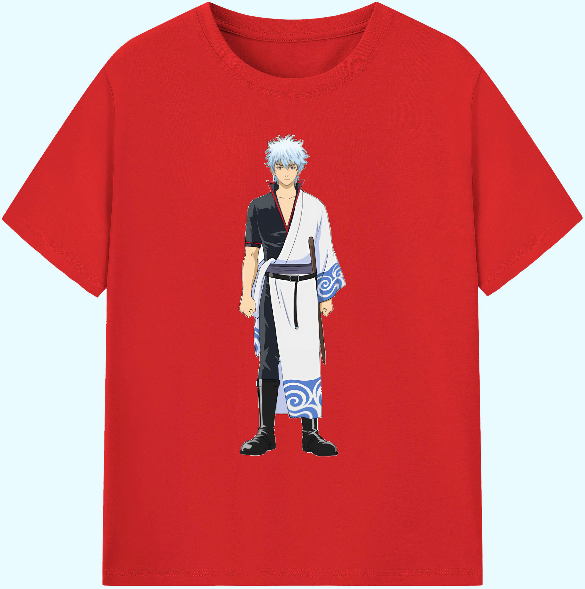 （画像用） ぎんたま 坂田銀時（さかたぎんとき） 神楽 志村新八（しむら しんぱち） GINTAMA Sakata Gintoki Kagura Shimura Shinpachi 綿100％ メンズ半袖Tシャツ｜肌触りやわらか＆通気性